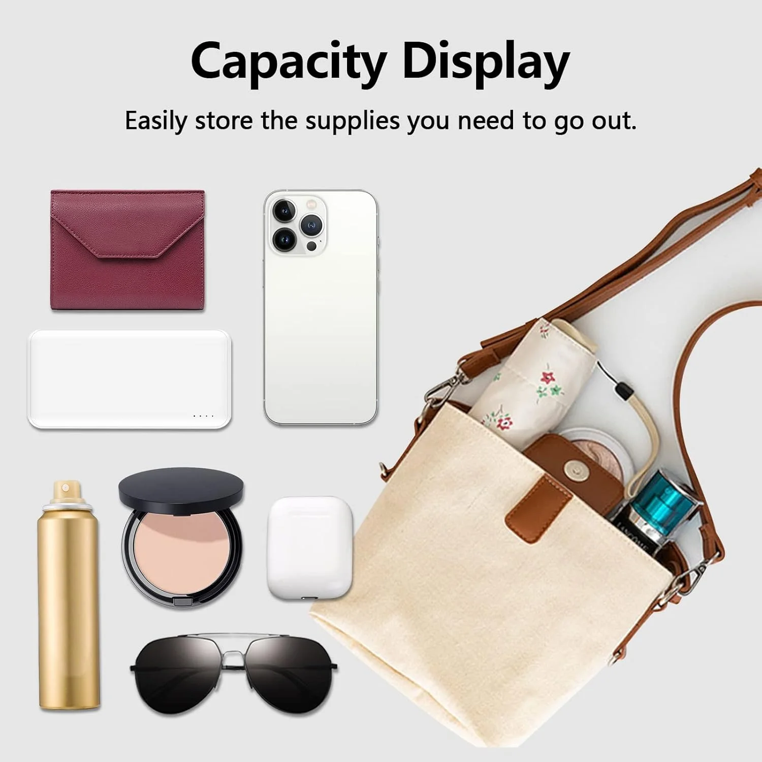 کیف دستی زنانه کوچک، کیف دوشی مینی کراس بادی، کیف دستی شیک، کیف دستی بومیو، کیف سطلی برای اداره، مسافرت، ساحل (سفید)