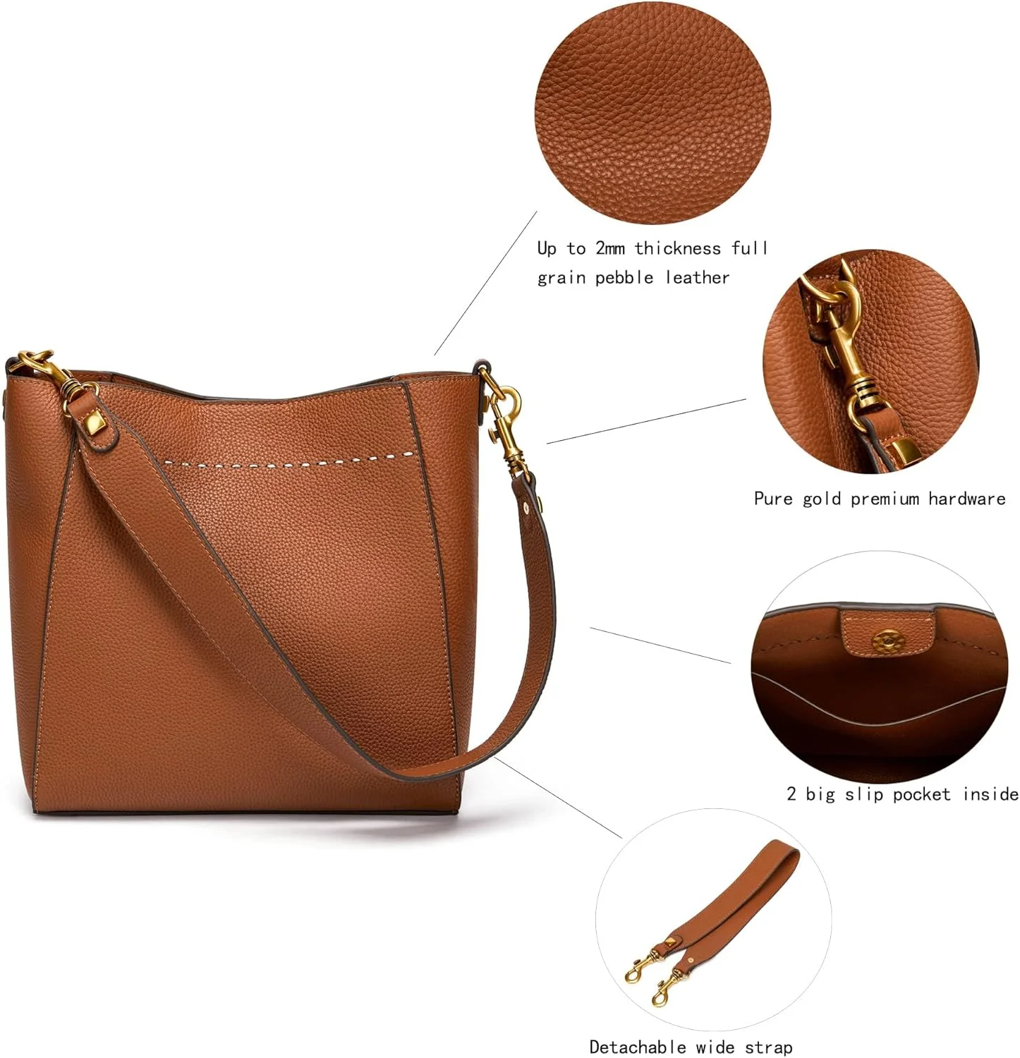 کیف دوشی و دستی چرمی زنانه DORIS&JACKY، سایز متوسط، کیف دوشی و دستی مدل Hobo کیف دوشی و دستی چرمی زنانه DORIS&JACKY، سایز متوسط، کیف دوشی و دستی مدل Hobo