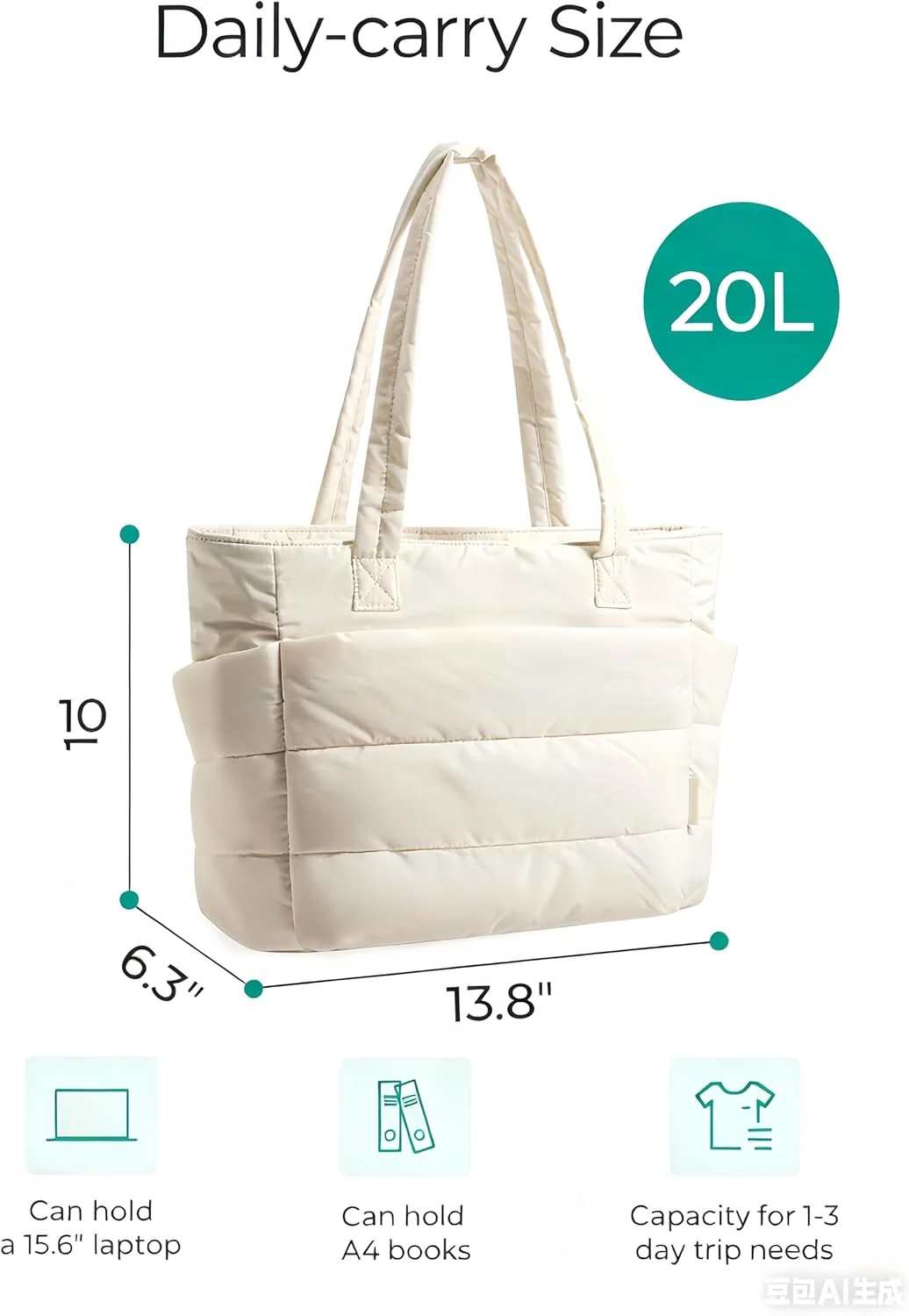 کیف دستی پفی سبک وزن زنانه، کیف شانه ای لحافی با محفظه، مناسب برای کار و سفر کیف دستی پفی سبک وزن زنانه، کیف شانه ای لحافی با محفظه، مناسب برای کار و سفر