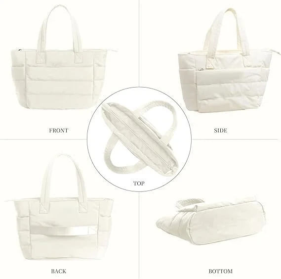 کیف دستی پفی سبک وزن زنانه، کیف شانه ای لحافی با محفظه، مناسب برای کار و سفر کیف دستی پفی سبک وزن زنانه، کیف شانه ای لحافی با محفظه، مناسب برای کار و سفر