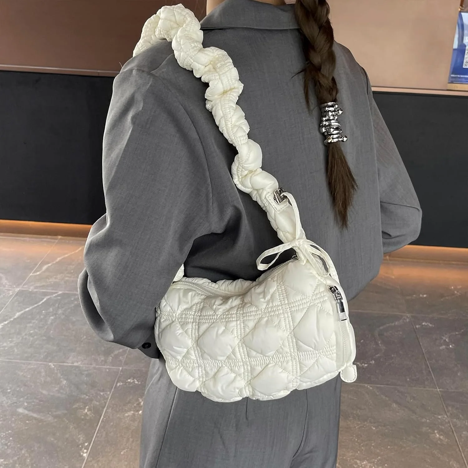 کیف دستی زنانه مد روز، کیف کراس بادی غیر رسمی، کیف دستی کوچک پفی، کیف دستی پفی مد روز، برای مسافرت، خرید