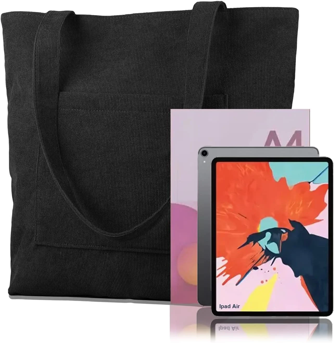 کیف دستی مخملی کبریتی کممو با زیپ، کیف دوشی زنانه، کیف خرید جادار با جیب داخلی