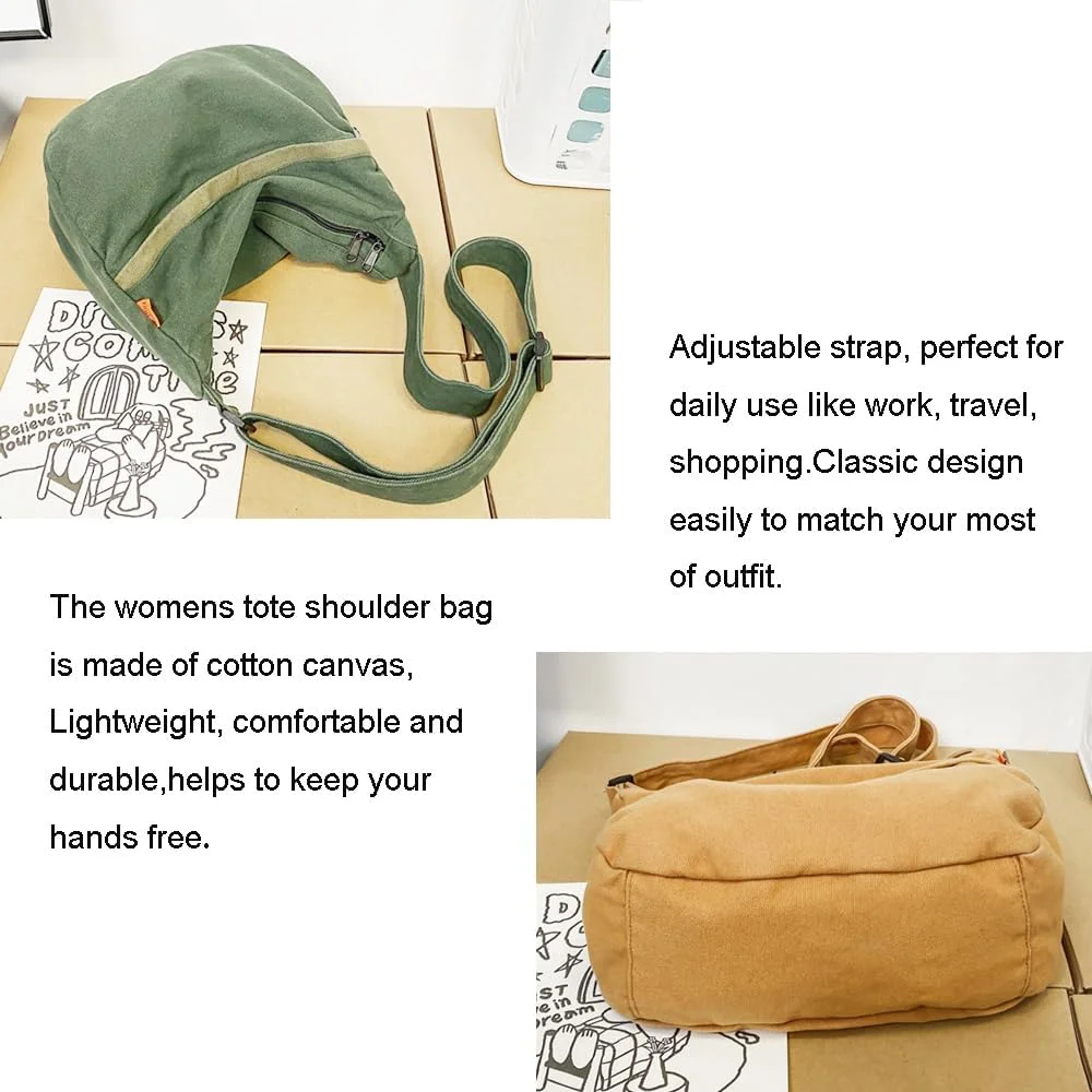 کیف دستی کتان اقتصادی، کیف دستی بوم زنانه قابل استفاده مجدد با 3 جیب بیرونی، دارای زیپ کیف دستی کتان اقتصادی، کیف دستی بوم زنانه قابل استفاده مجدد با 3 جیب بیرونی، دارای زیپ