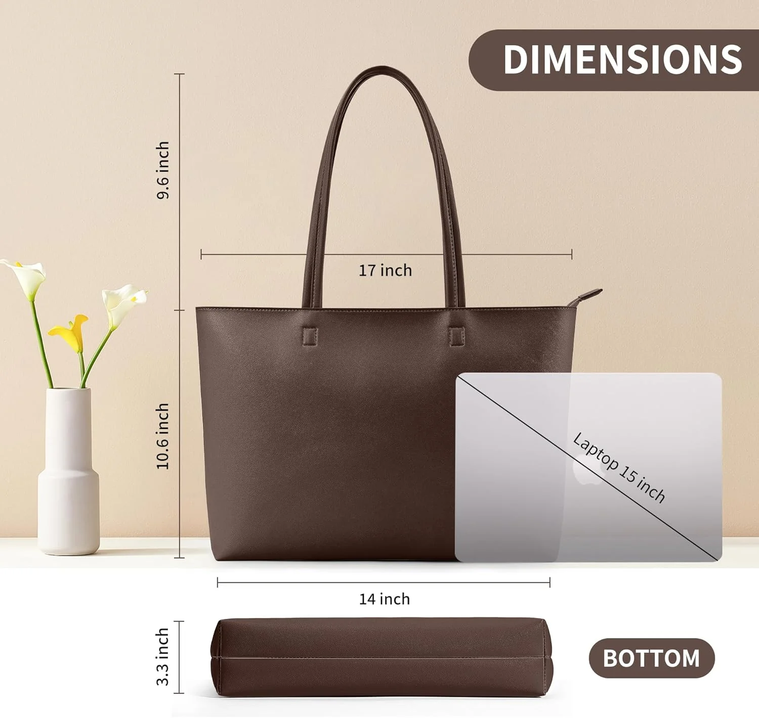 کیف دستی زنانه KALIDI، کیف دوشی زیپدار، کیف چرم مصنوعی بزرگ، کیف دستی غیررسمی برای کار، قرار ملاقات، دانشگاه کیف دستی زنانه KALIDI، کیف دوشی زیپدار، کیف چرم مصنوعی بزرگ، کیف دستی غیررسمی برای کار، قرار ملاقات، دانشگاه