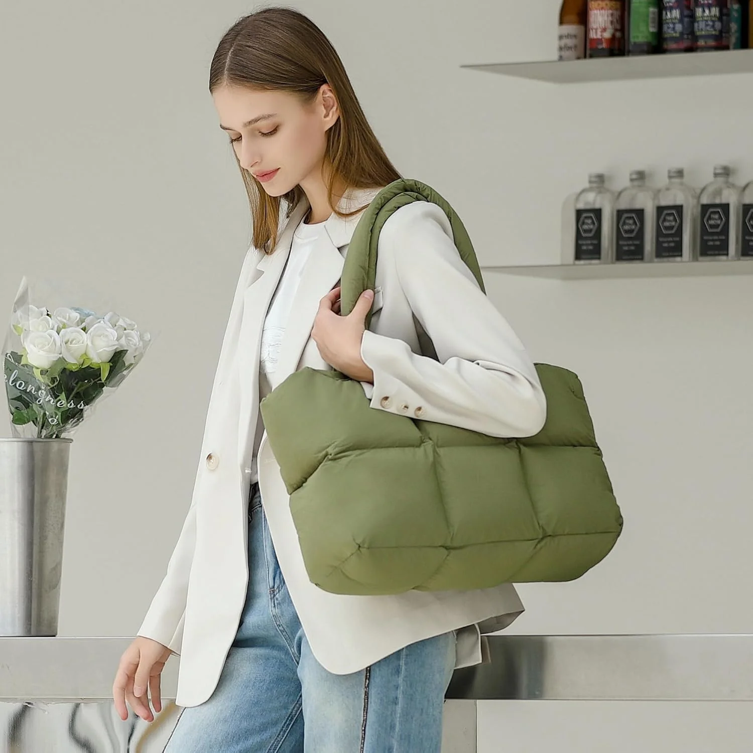 کیف دستی بزرگ زنانه Herald، کیف دوشی سبک و جادار مناسب کار، سفر، باشگاه و خرید