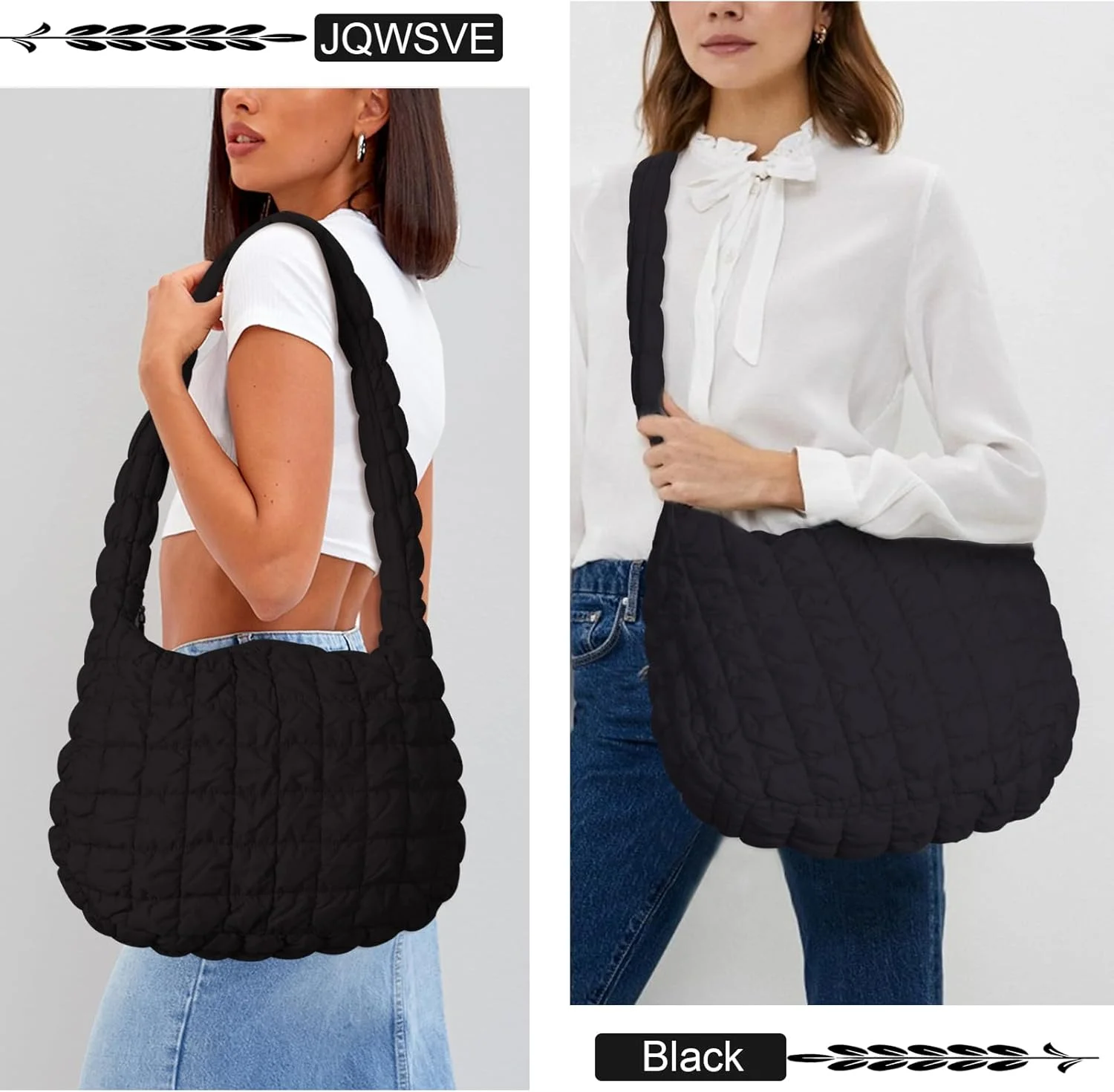 کیف لحافی زنانه JQWSVE، کیف بزرگ و جادار، کیف دوشی سبک وزن، کیف دستی ساتچل لحافی، کیف زیپی کیف لحافی زنانه JQWSVE، کیف بزرگ و جادار، کیف دوشی سبک وزن، کیف دستی ساتچل لحافی، کیف زیپی