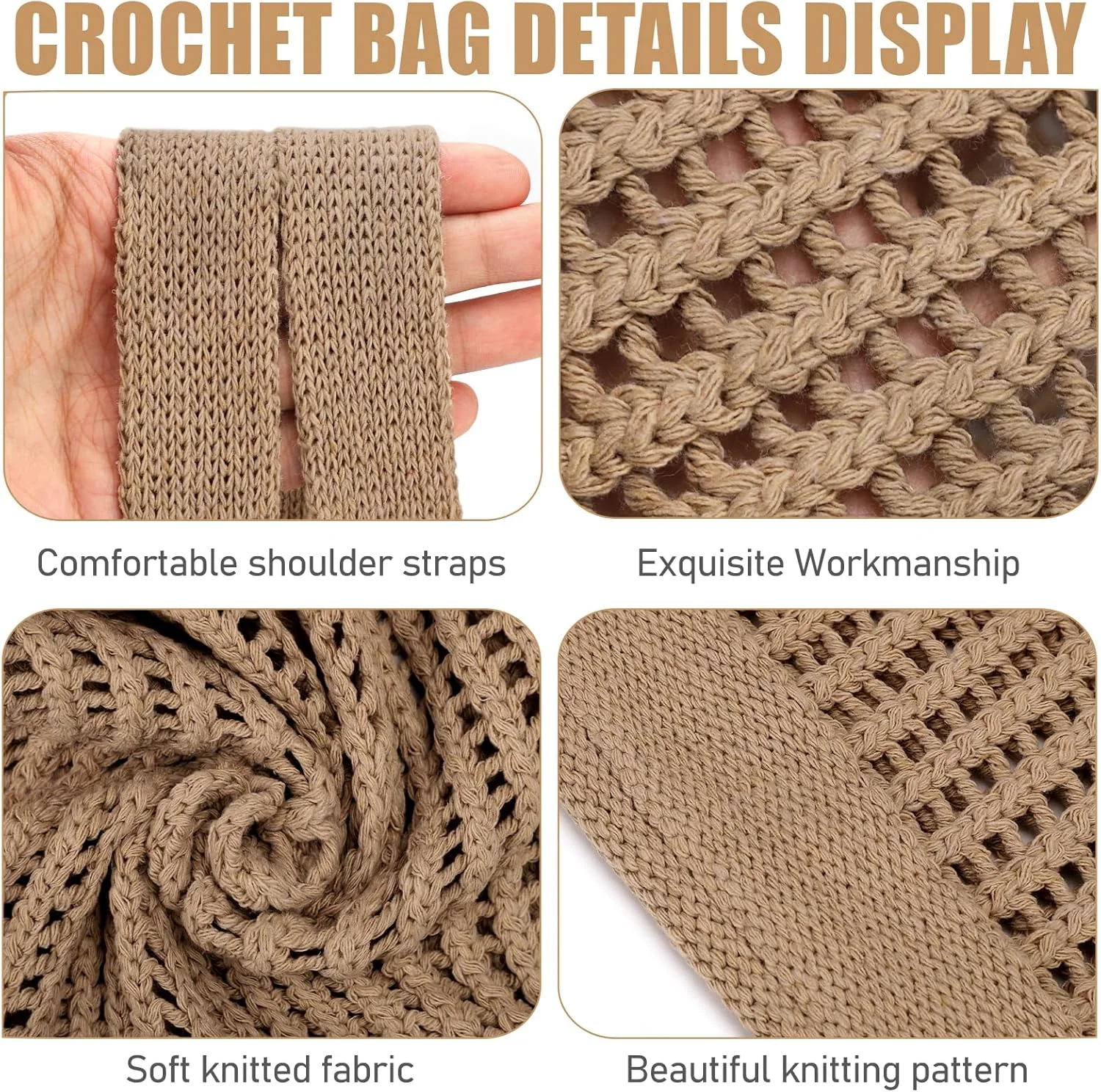 کیف های بافتنی زنانه Hatisan، کیف دستی ساحلی تابستانی، کیف دستی زیبا، کیف هیپی، کیف بافت