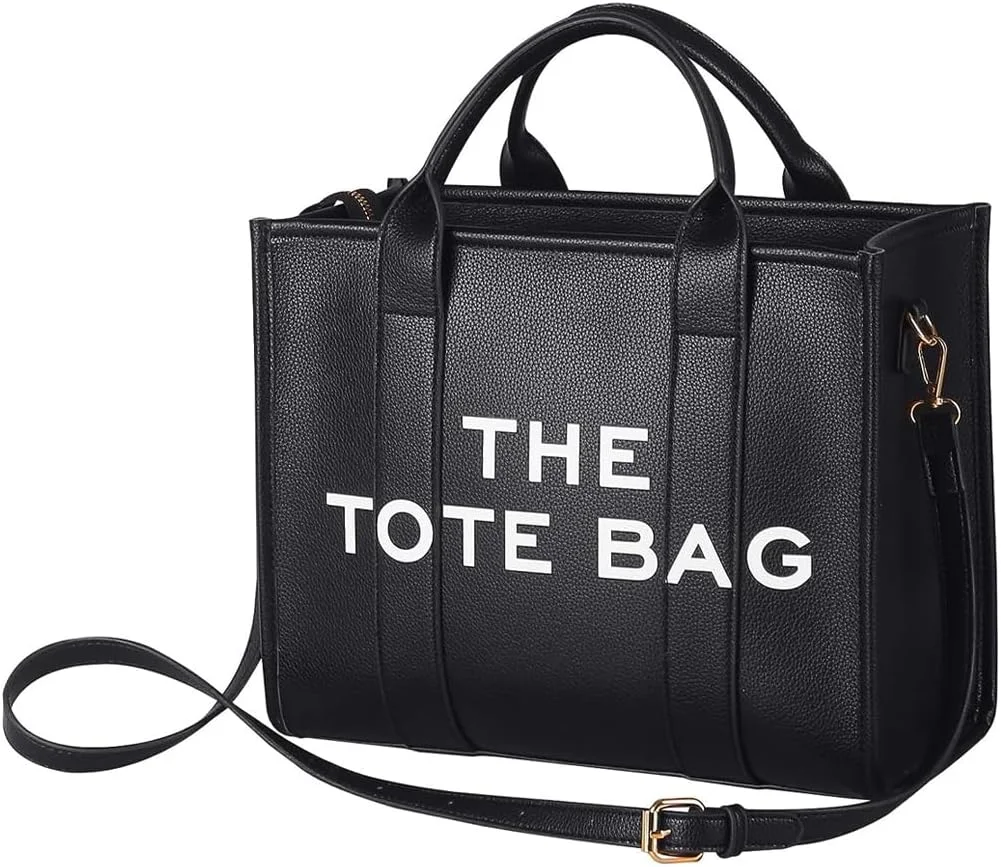 کیف دستی زنانه، کیف بزرگ چرمی PU، کیف دوشی ضد آب با دسته بالایی و بند جداشدنی و زیپ، مناسب کار، مسافرت و استفاده روزانه