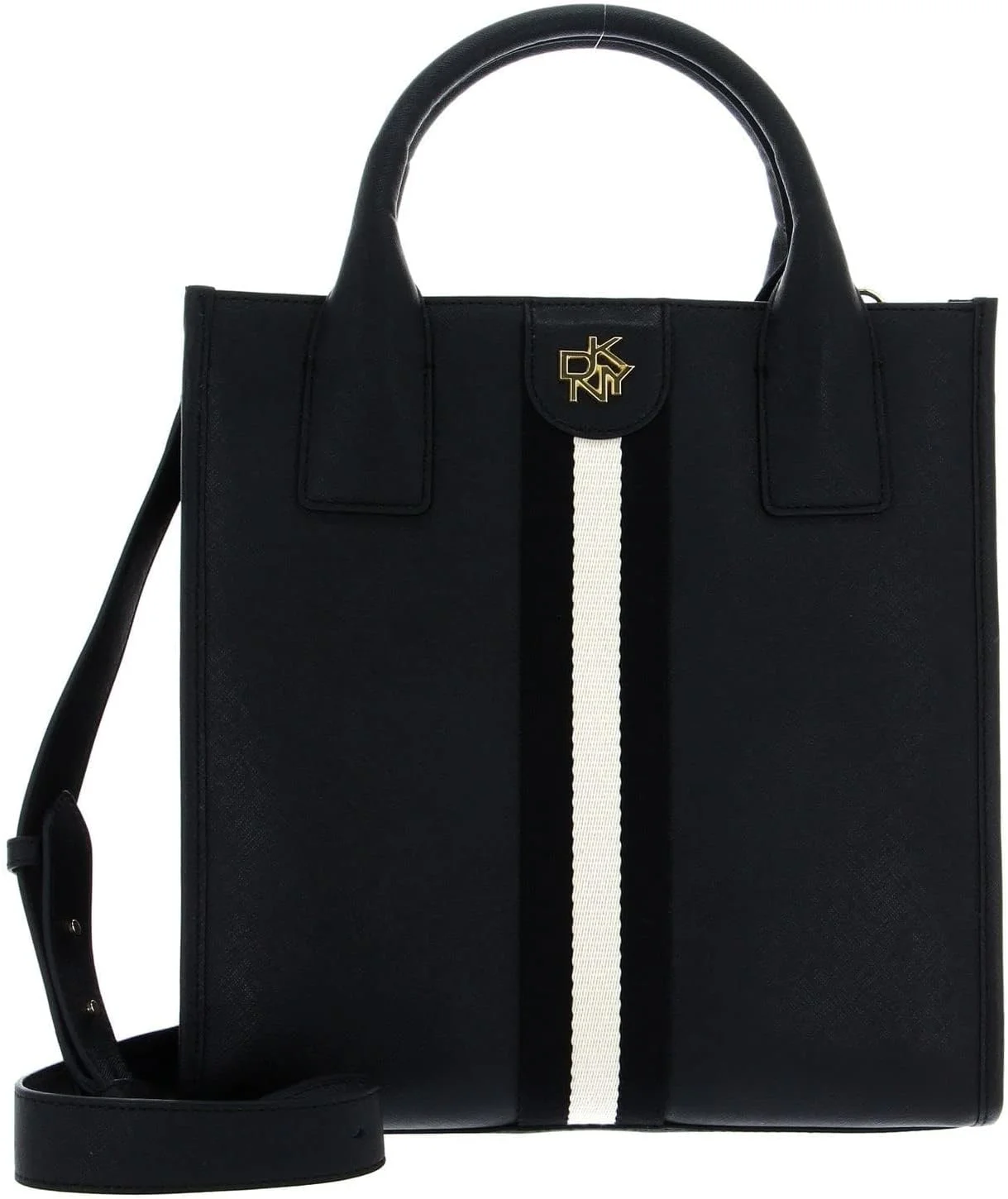 کیف دستی زنانه دی‌کی‌ان‌وای مدل R31E1W88BGD، کراس‌بادی کارول، مشکی/طلایی