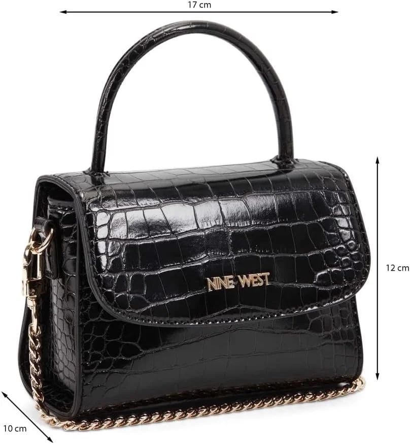 کیف دستی زنانه ناین وست مدل Ninewest، مشکی، ابعاد L 17 W 8 H 13، کد NGC550978، کیف دوشی DAYLE