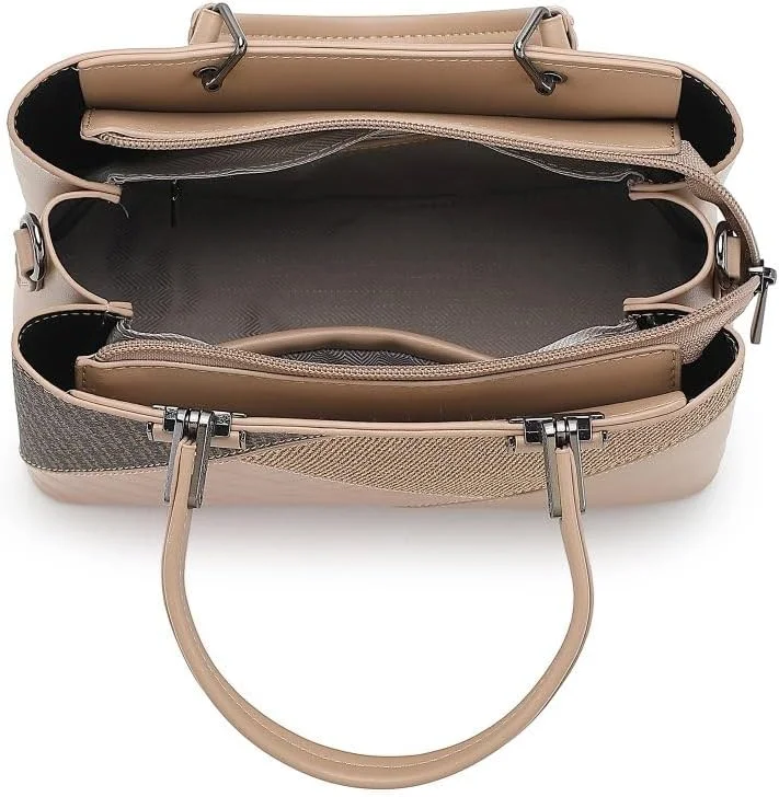 کیف دستی زنانه سیب | کیف دستی چند بافتی با دسته بالا | کیف دوشی هندسی و طرح کروکدیلی با بند قابل تنظیم