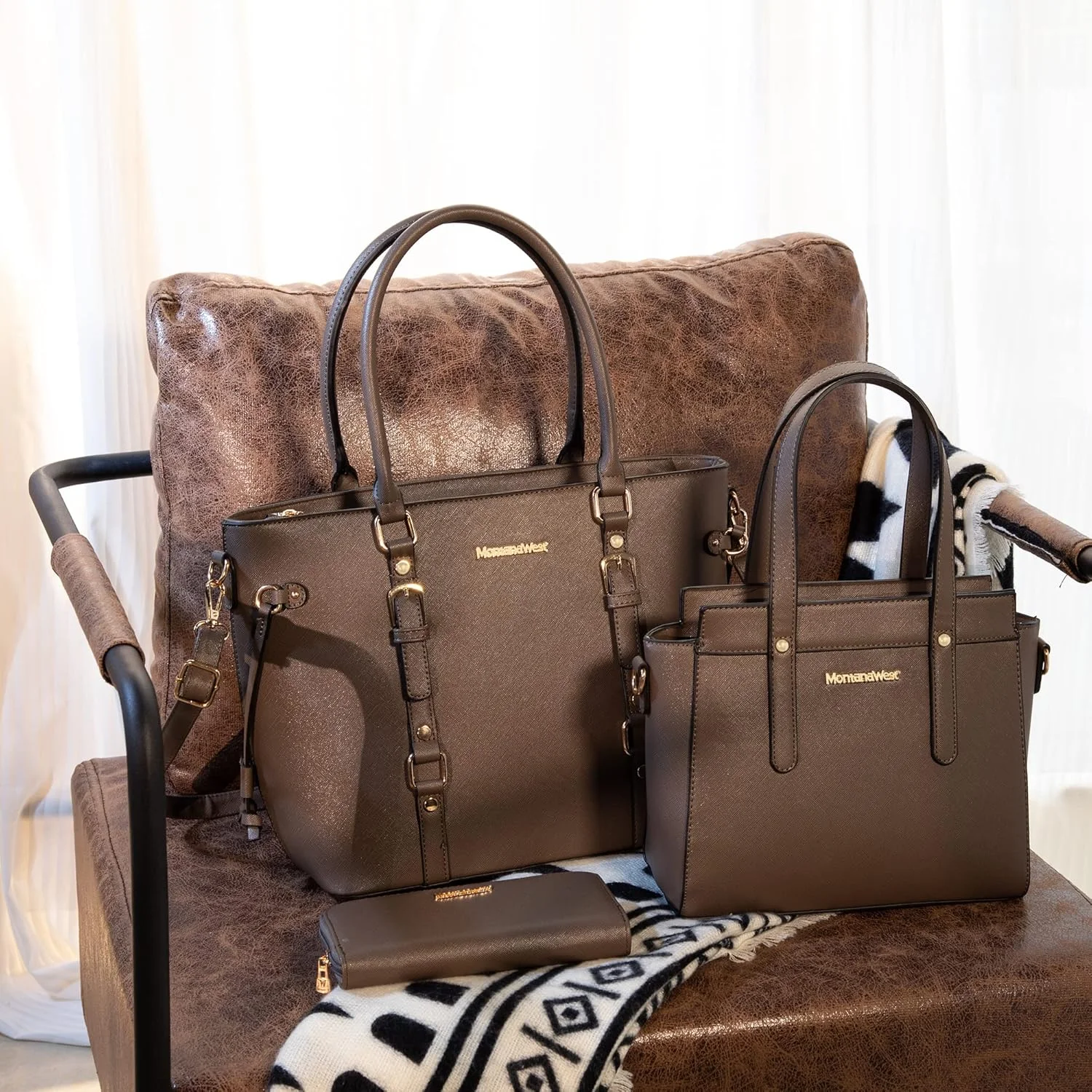 کیف دستی و کیف پول زنانه Montana West، ست کیف دستی و کیف پول زنانه 3 تکه