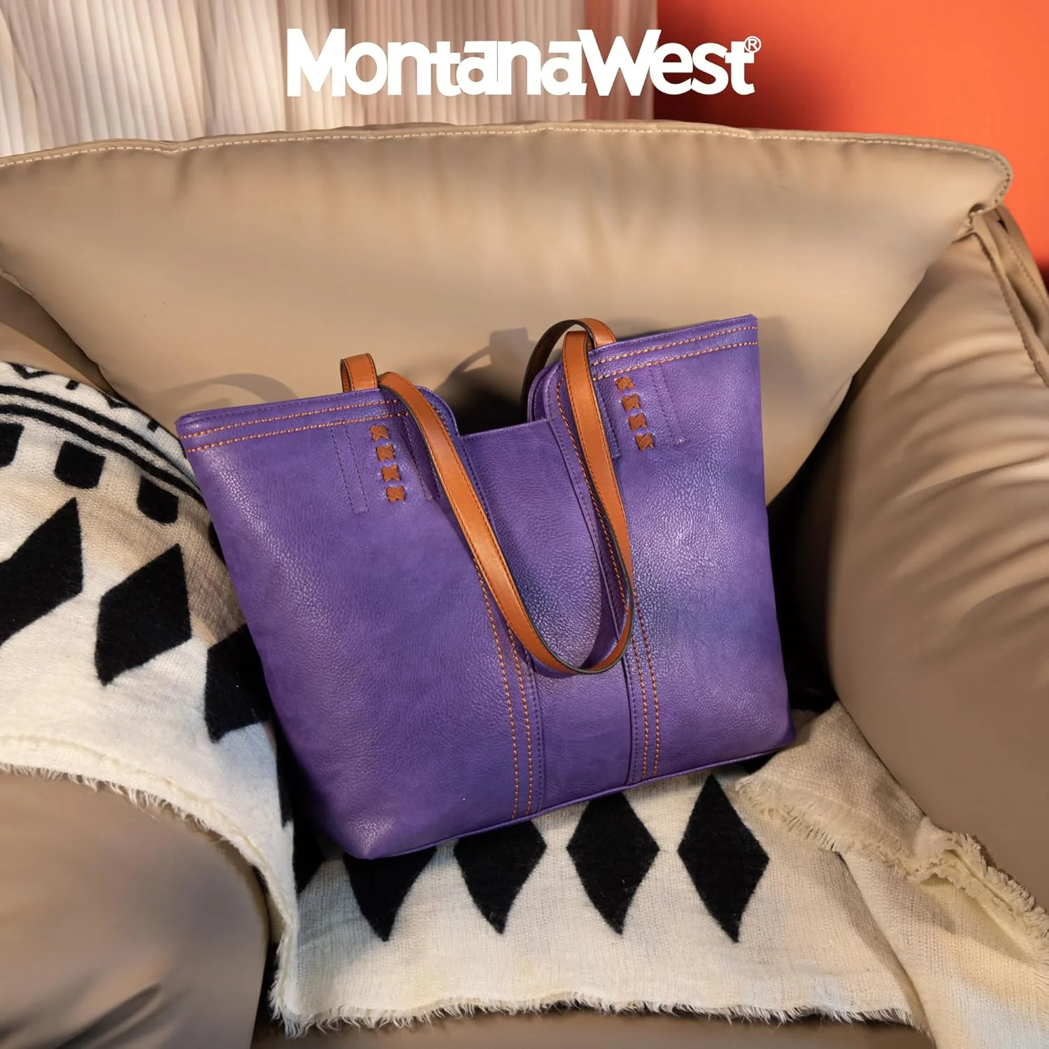 کیف دستی زنانه Montana West، کیف بزرگ دوشی با دسته بالایی