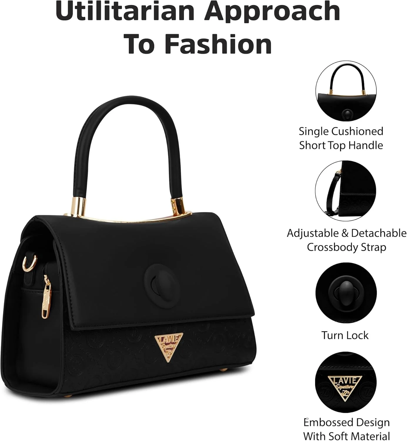 کیف دستی زنانه لاوی سیگنیچر مدل Charlotte Flap Satchel | کیف دستی مناسب کار | کیف زنانه | کیف دوشی شیک | هدیه برای خانم ها