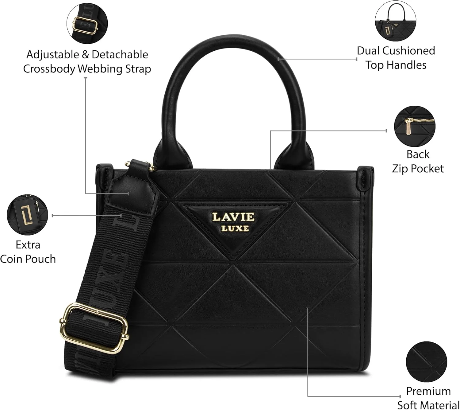 کیف دستی کوچک زنانه لاوی لاکس مدل لیزا | کیف دستی مناسب کار | کیف زنانه | کیف شانه ای شیک | هدیه برای خانم ها