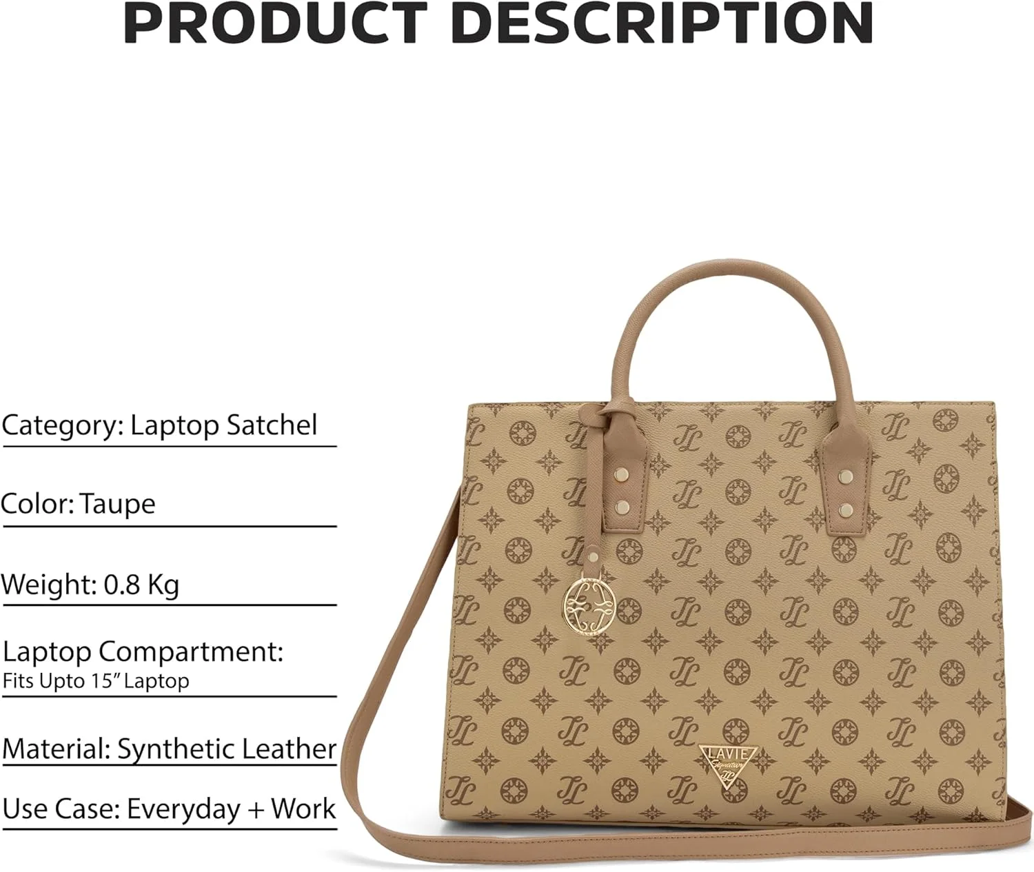 کیف دستی زنانه لاوی سیگنیچر مدل Brooklyn Satchel | کیف دستی مناسب کار | کیف زنانه | کیف شیک دوشی | هدیه برای خانم ها