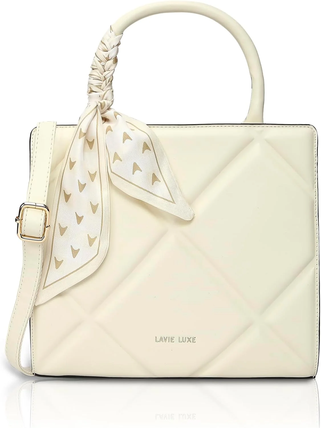 کیف دستی زنانه لاوی لوکس مدل Quare25 متوسط با طرح برجسته | کیف دستی مناسب کار | کیف زنانه | کیف شانه ای شیک | هدیه زنانه