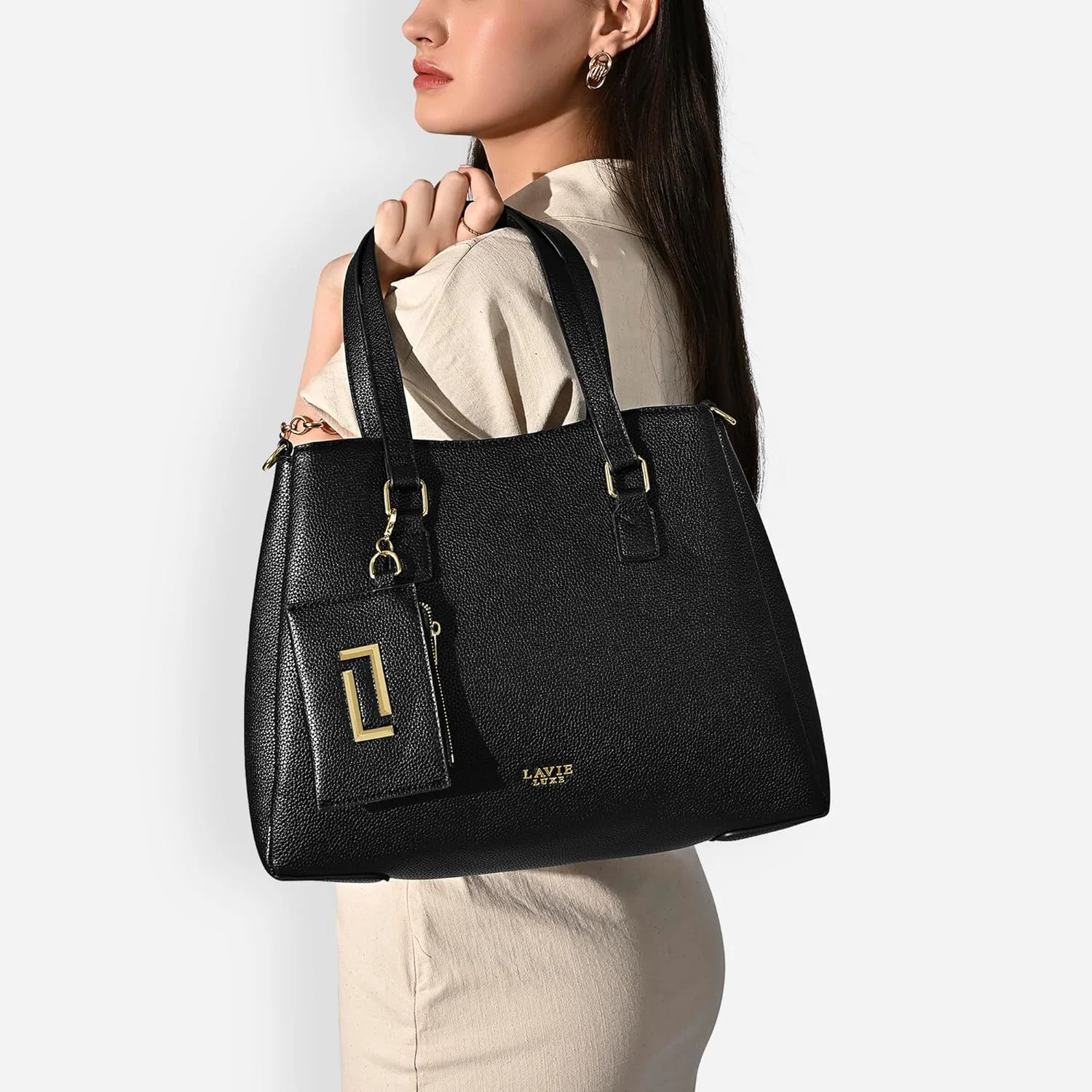 کیف دستی زنانه لاوی لاکس مدل رومی با 3 محفظه | کیف دستی جادار برای کار | کیف زنانه | کیف شیک دوشی | هدیه برای خانم ها