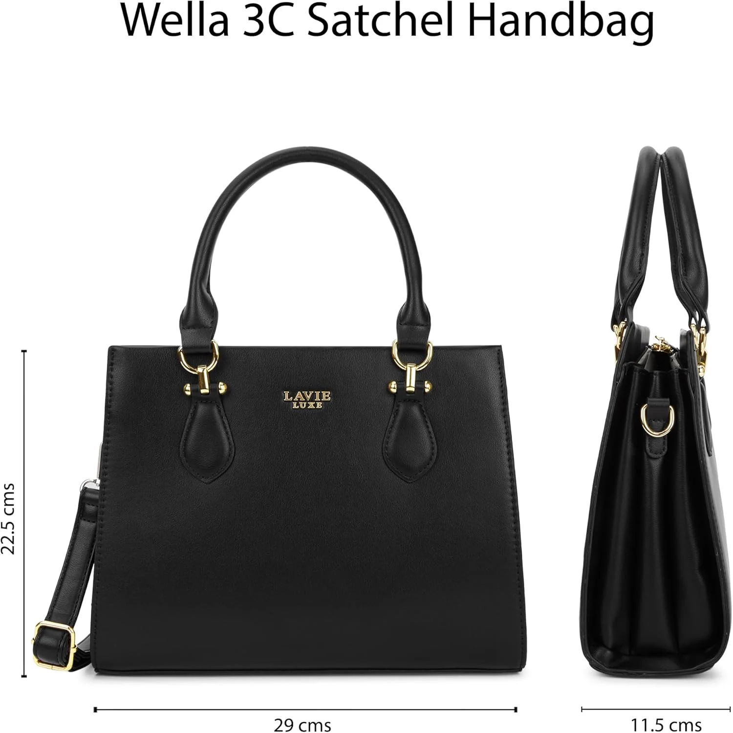 کیف دستی زنانه لاوی لاکس مدل Wella با 3 محفظه | کیف دستی مناسب کار | کیف زنانه | کیف شیک رودوشی | هدیه برای خانم ها