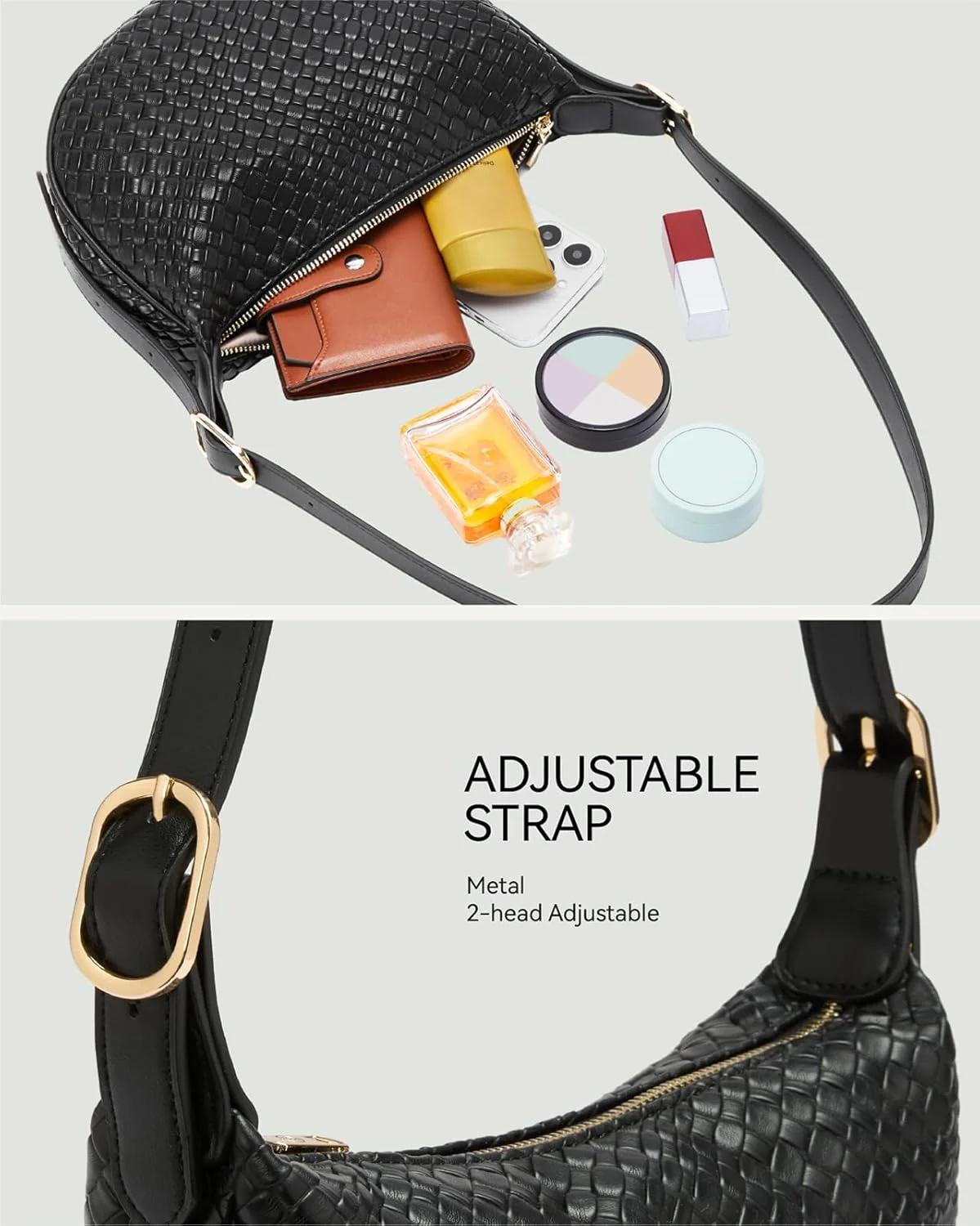 کیف دستی زنانه بوستانتن، کیف دوشی کوچک، کیف هلالی دوشی، کیف دستی هوبو با بند قابل تنظیم