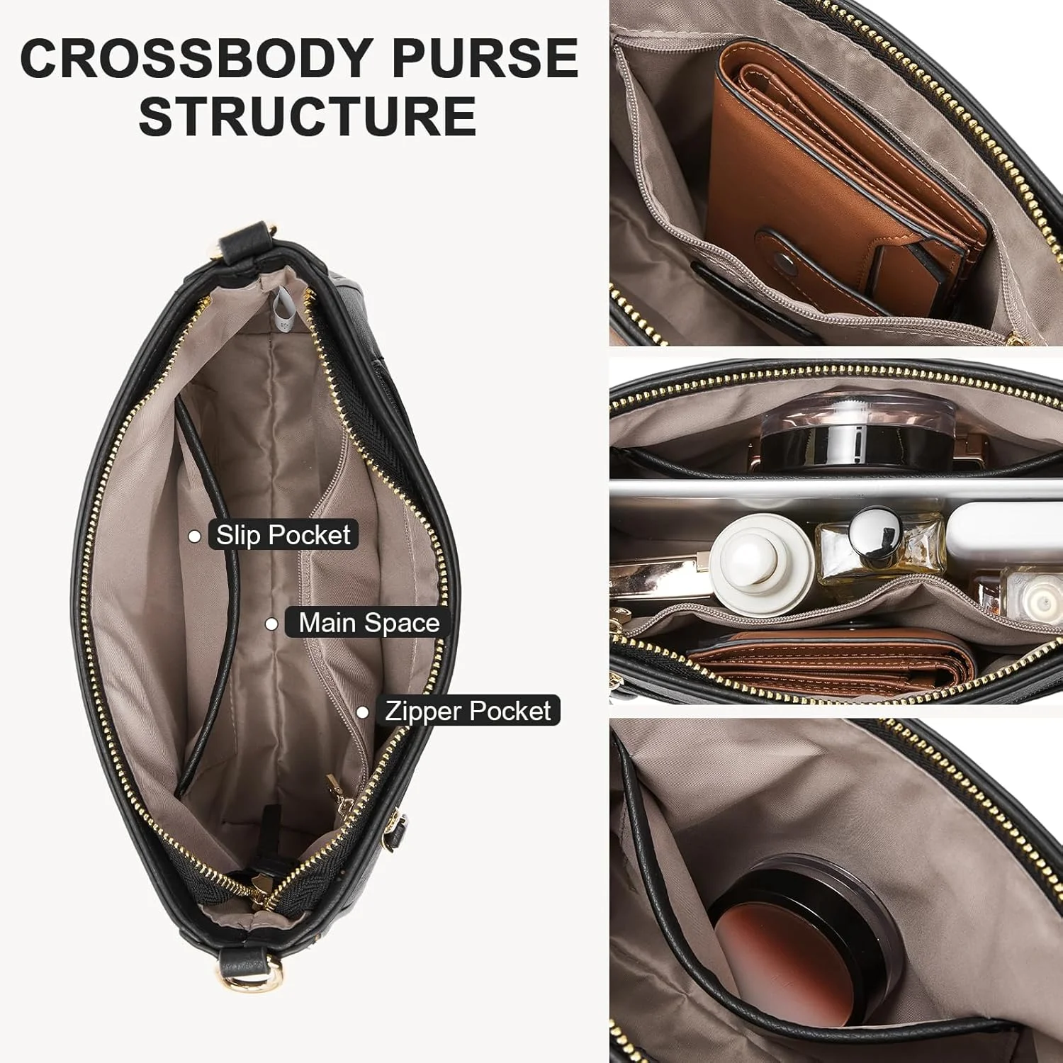 کیف های دوشی زنانه بوستانتن، کیف های دستی دوشی با بند گیتاری قابل جدا شدن، چرم مصنوعی