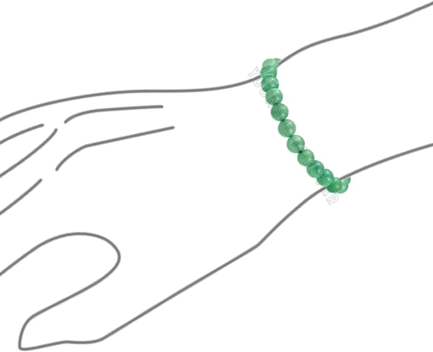 دستبند کشی آونتورین سنگ قیمتی نیمه قیمتی جوان و همیشه جوان، سنگ شفابخش انرژی فراوانی برای مردان و زنان