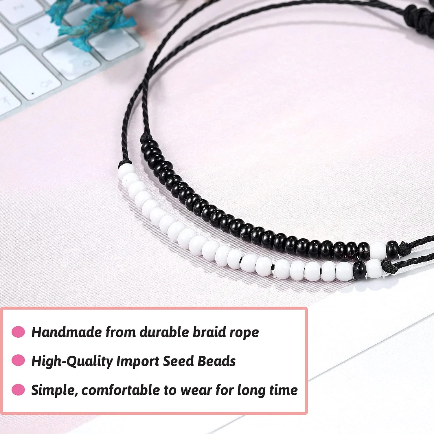 دستبند پیمان انگشتی UNGENT THEM برای زوج ها، جفت روحی، هدیه برای روابط از راه دور، برای زنان، مردان، او و او