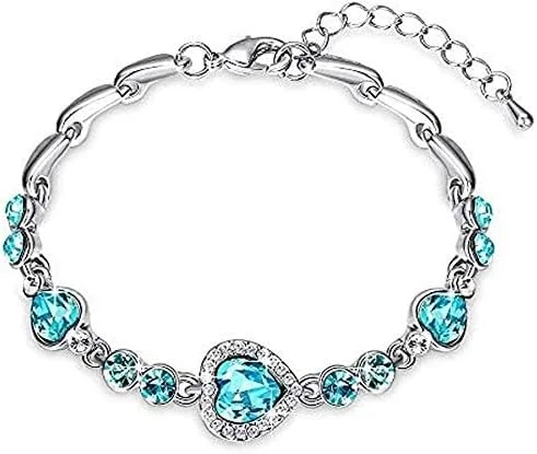 دستبند کریستال اتریشی طرح قلب تایتانیک، هدیه ای رمانتیک و شیک برای بانوان و دختران دستبند کریستال اتریشی طرح قلب تایتانیک، هدیه ای رمانتیک و شیک برای بانوان و دختران