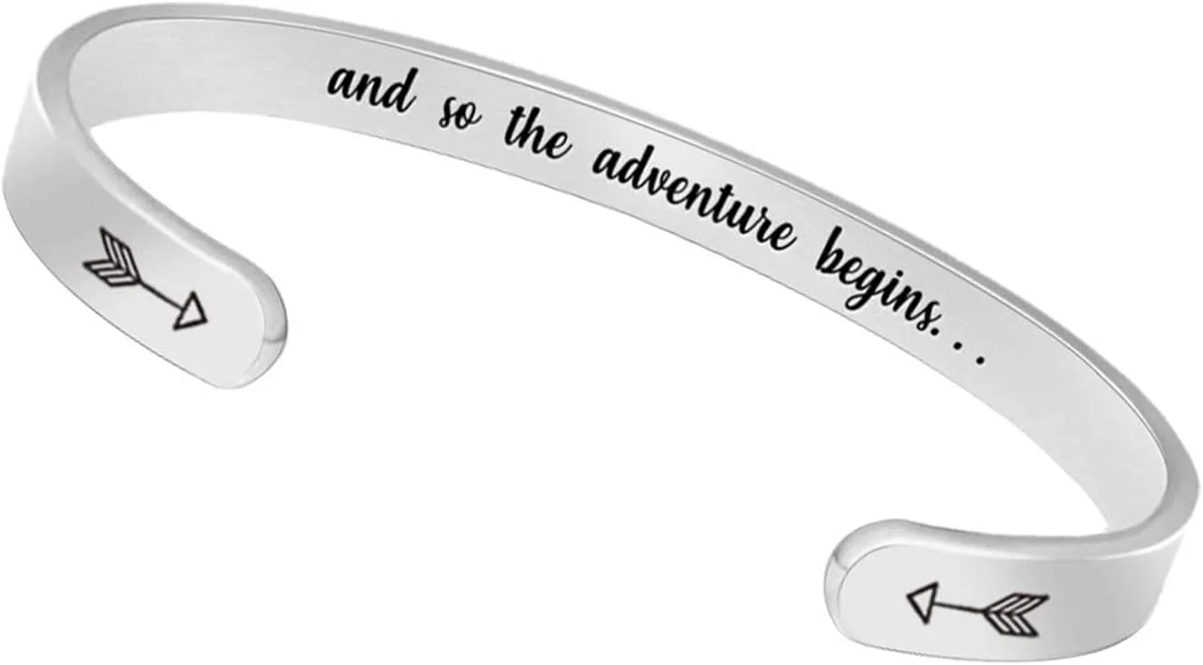 دستبند های کاست ویو زنانه، دستبند النگویی C شکل، النگوهای مینیمالیستی قابل تنظیم برای زنان و دختران، النگوی دوستی تولد انگیزشی