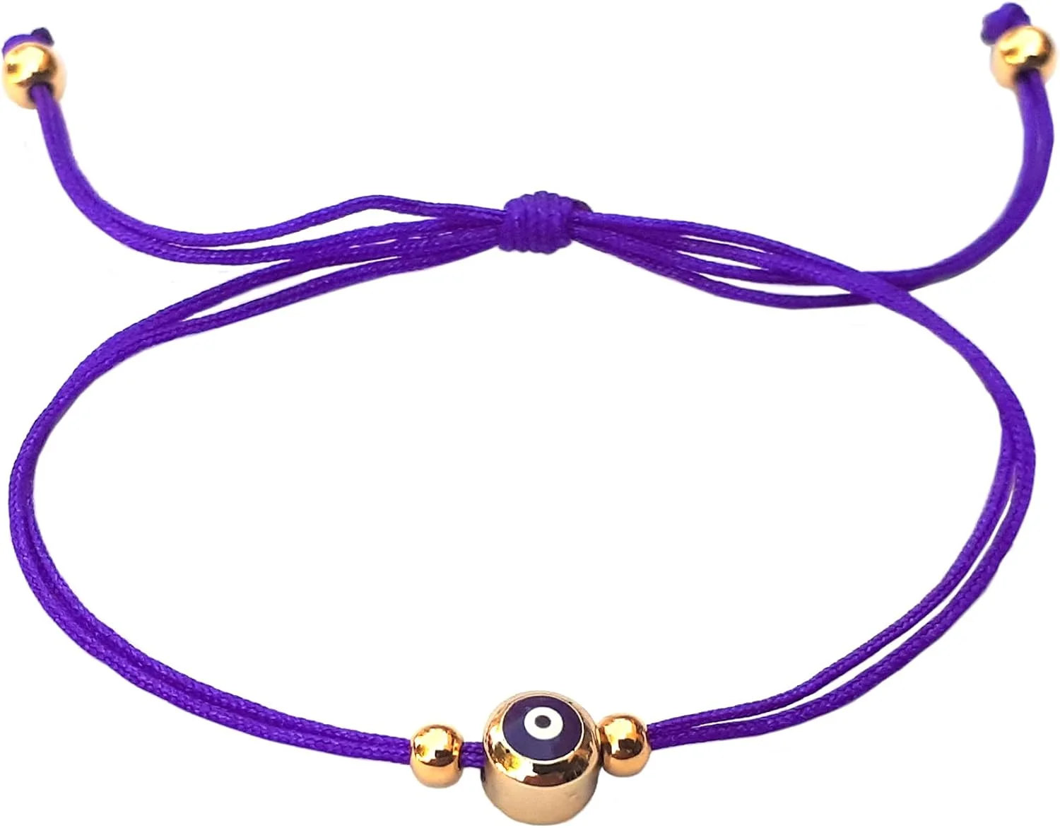 دستبند نخی قابل تنظیم الوان با طرح چشم نظر برای زنان و دختران - EE3982