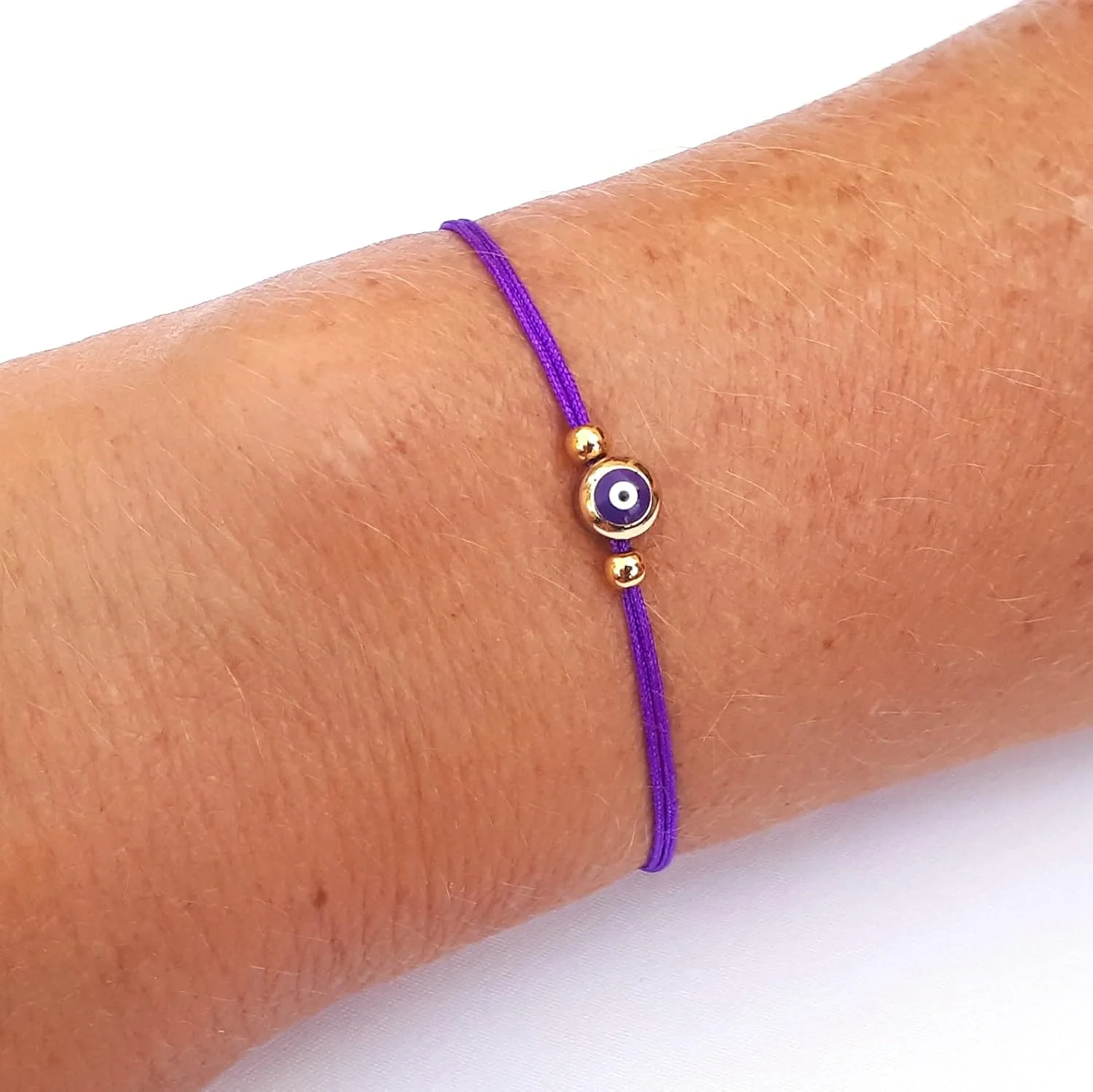 دستبند نخی قابل تنظیم الوان با طرح چشم نظر برای زنان و دختران - EE3982