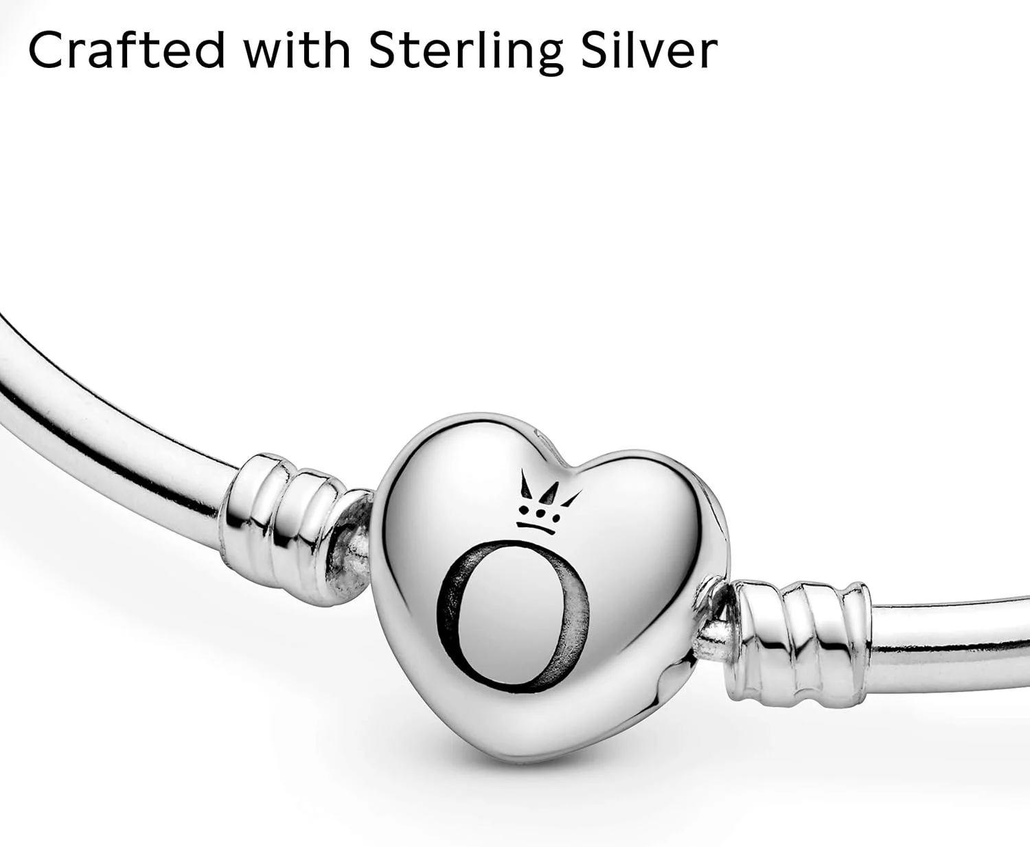 دستبند زنانه پاندورا مدل نقره ای قلبی، ۱۹ سانتی متر - 596268-19