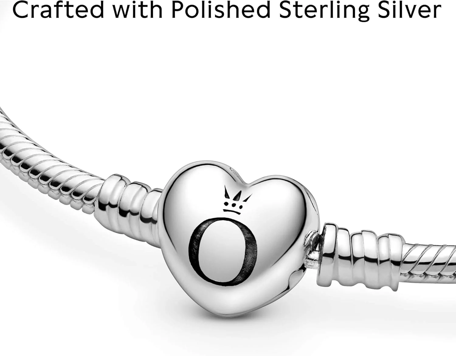 دستبند زنجیری ماری قفل قلبی پاندورا جِوِلری مومنتز نقره استرلینگ