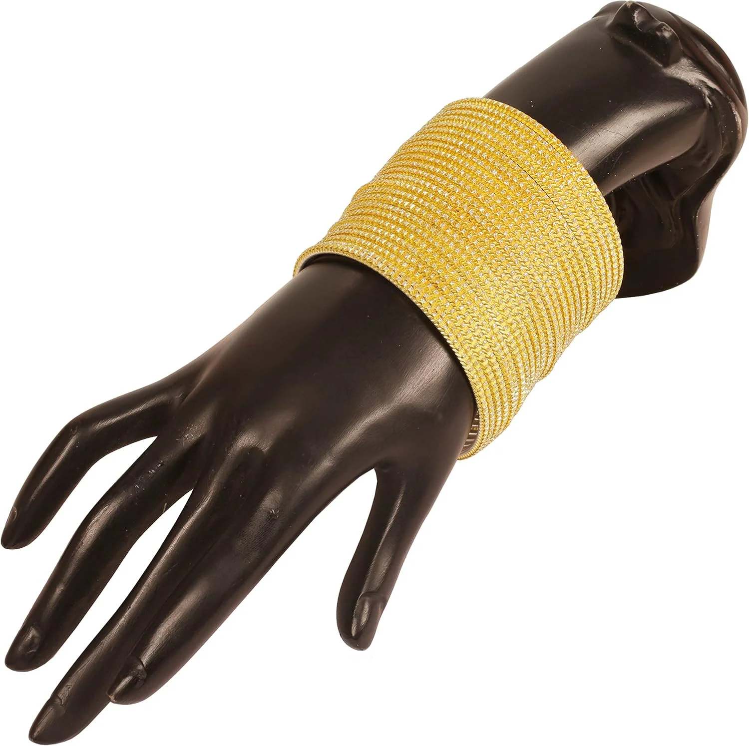 دستبند النگویی تاچ استون "مجموعه النگوهای رنگارنگ هندی بالیوودی آلیاژ فلزی چند منظوره با ظاهر زیبا و غنی بافت دار، ست دستبند النگویی طراح دار 24 عددی برای زنان.