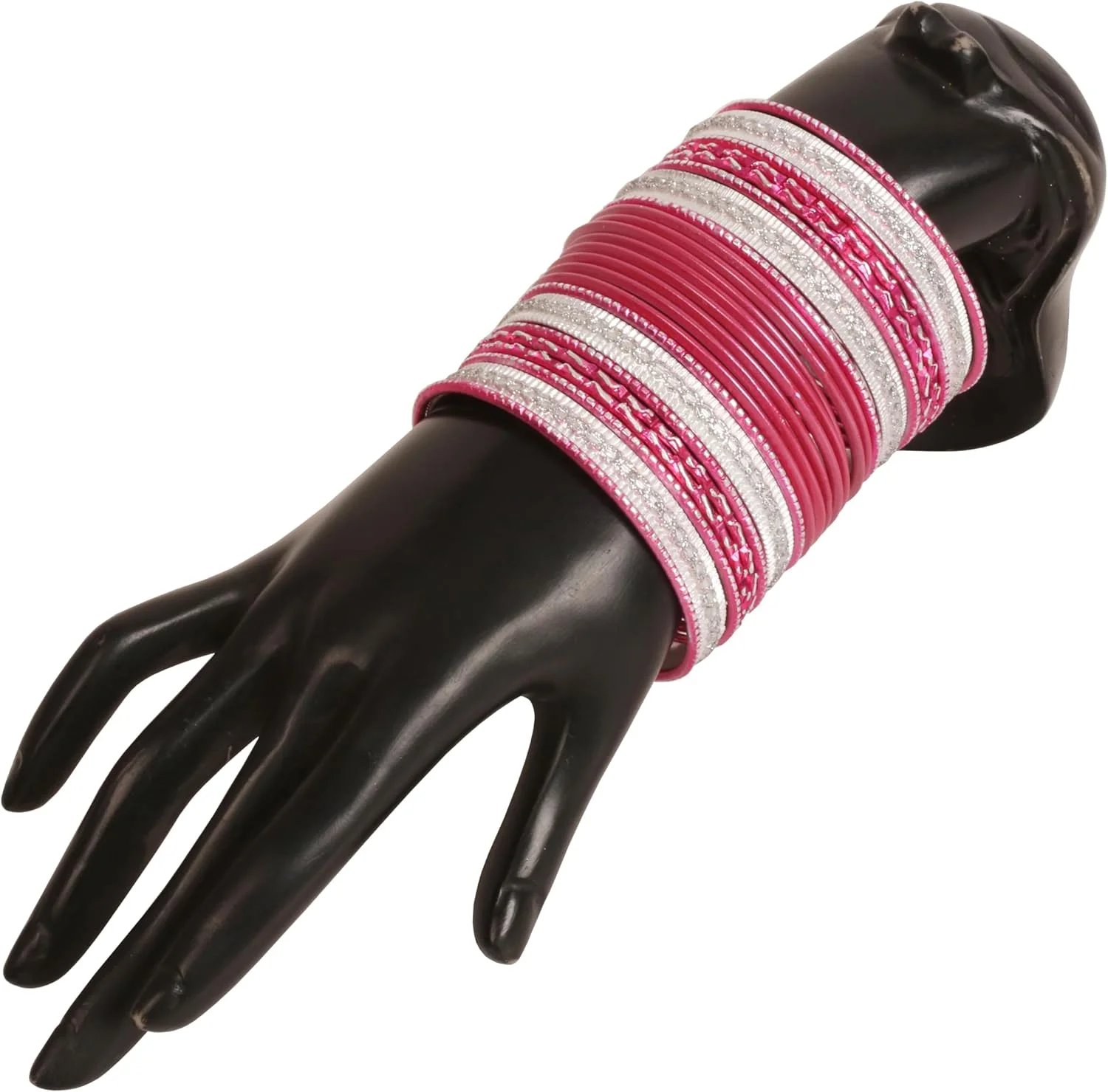 دستبند النگویی لمسی هندی فلزی برای زنان، دستبند آلیاژ طلایی طرح دسی، مجموعه 2 دوجین النگو، ست جواهرات زنانه بالیوودی، چند لایه پهن، بافت دار، ست طلایی 24 عددی در رنگ طلایی یا سفید