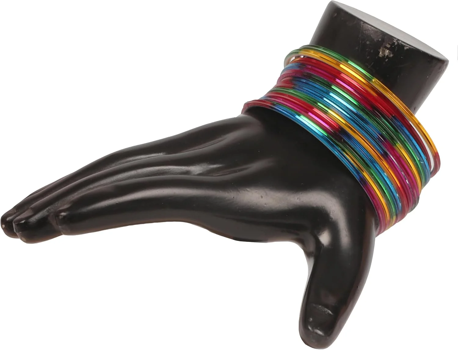 دستبند النگویی زنانه تاچ استون، طراحی هندی بالیوودی، دست ساز، با روکش طلایی، طرحی خاص و بافت دار، رنگ های جذاب، اکلیل طلایی و نگین های درخشان، زیورآلات طراحان، با رنگ طلایی.