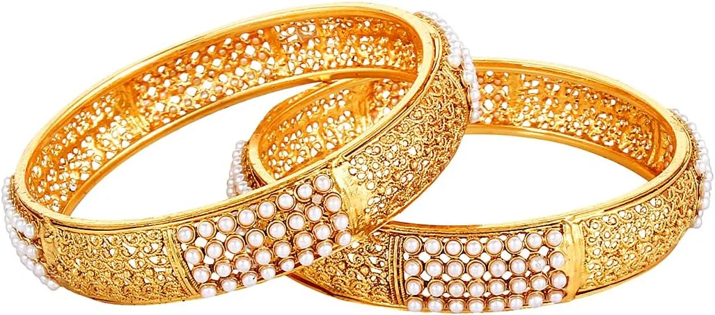 دستبند النگویی مرواریدی و طلایی رنگ زنانه یوBella (طلایی)(YBBN_91088_2.4) دستبند النگویی مرواریدی و طلایی رنگ زنانه یوBella (طلایی)(YBBN_91088_2.4)