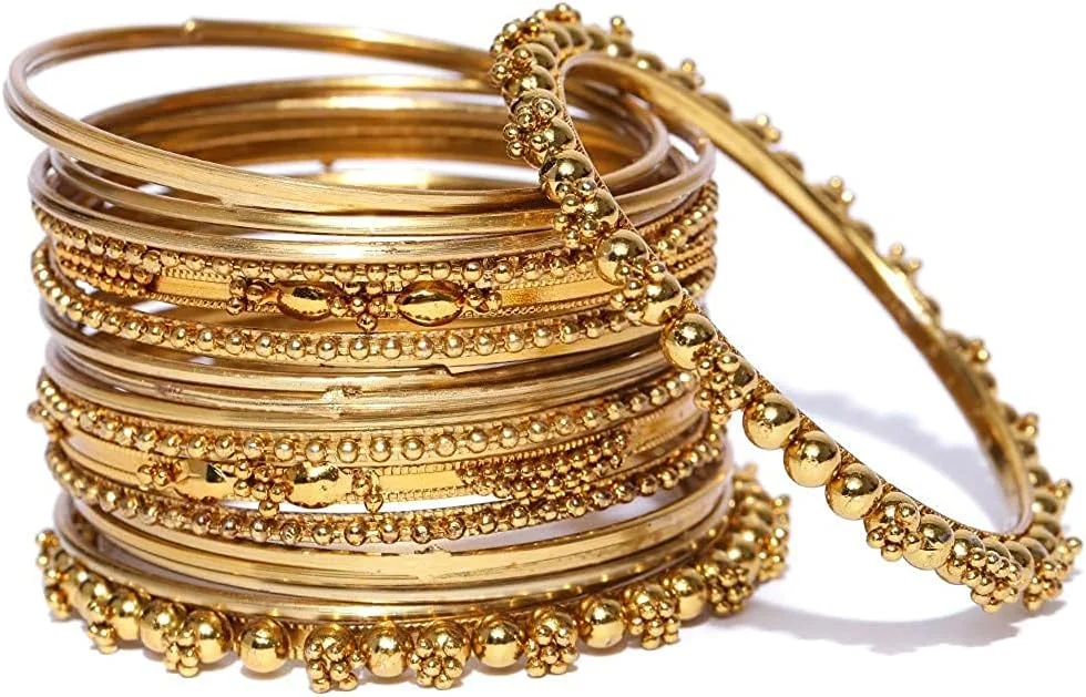 دستبند النگویی روکش طلای سنتی یوبلا برای دختران و زنان دستبند النگویی روکش طلای سنتی یوبلا برای دختران و زنان