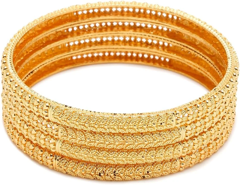 دستبند النگویی زنانه یوتبلا با روکش طلایی