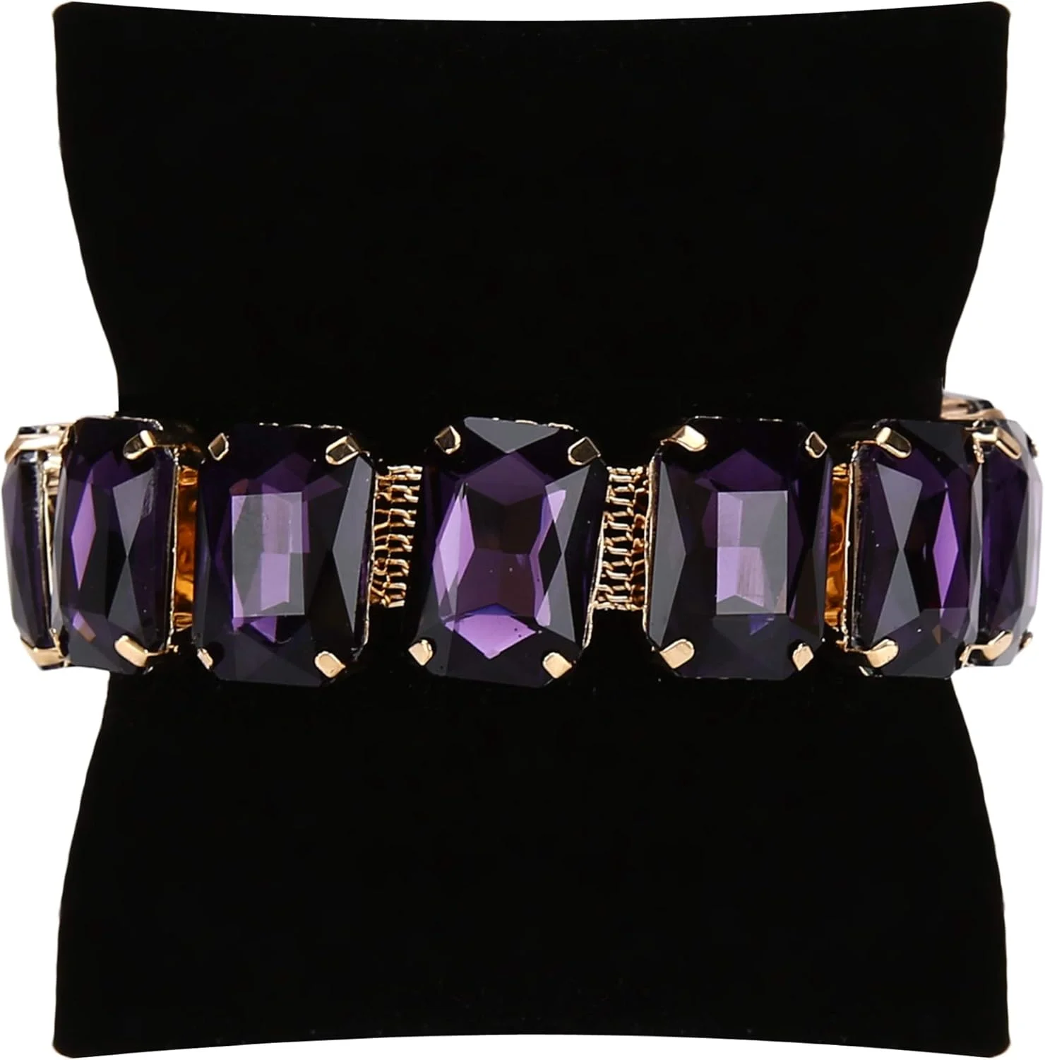 دستبند النگویی نگین دار YouBella با روکش طلایی (بنفش) (YBBN_91724) دستبند النگویی نگین دار YouBella با روکش طلایی (بنفش) (YBBN_91724)