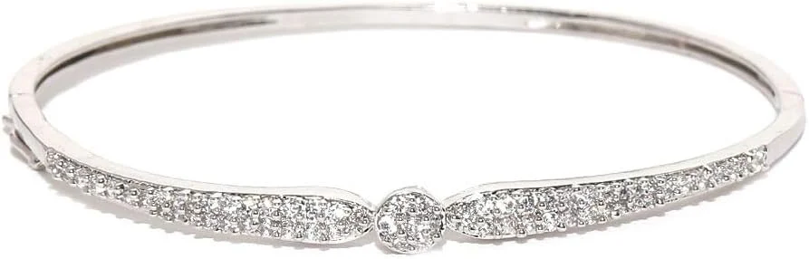 دستبند النگویی زنانه Zaveri Pearls (نقره ای) (ZPFK5565)