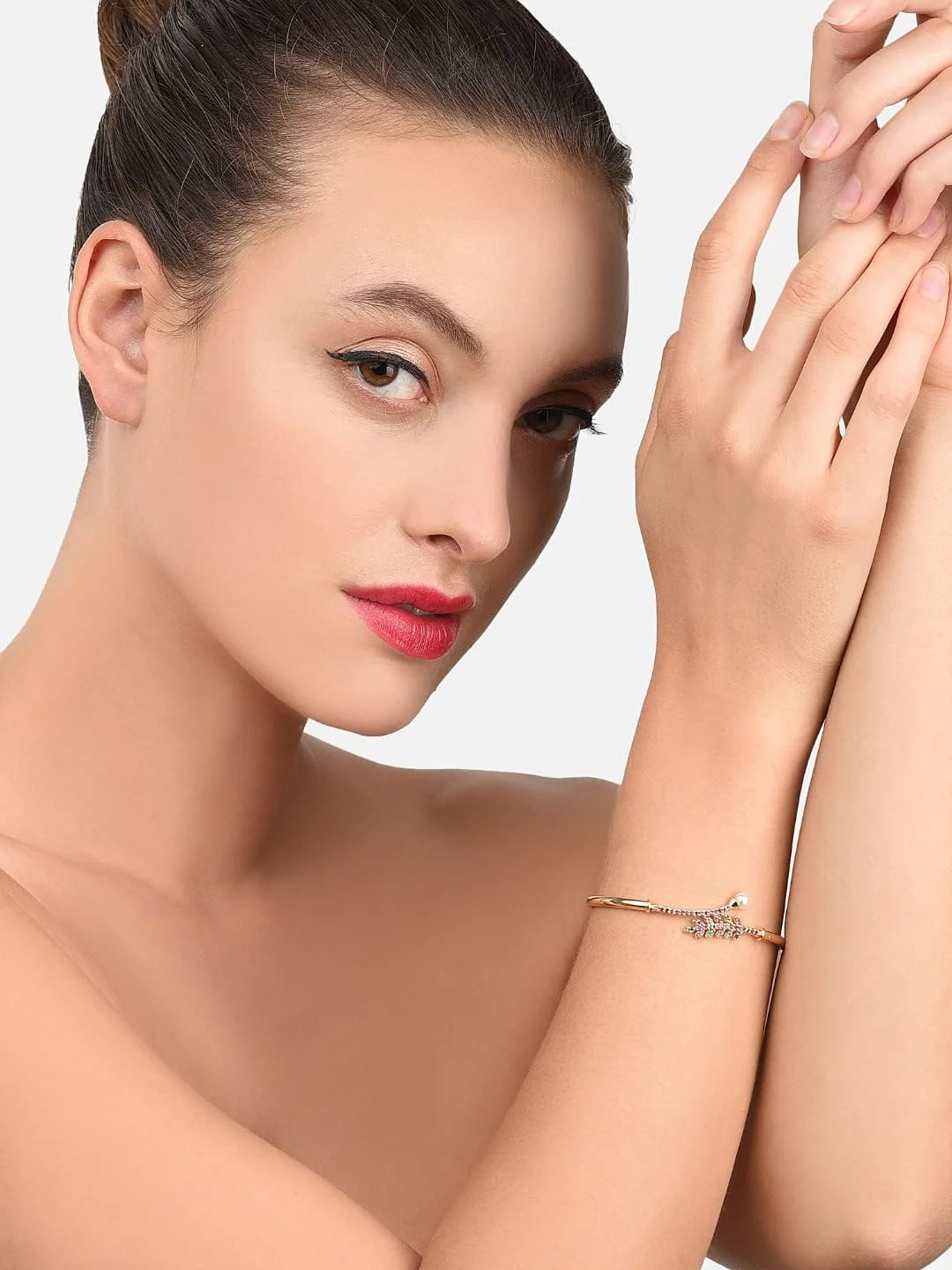 دستبند النگویی زنانه ZAVERI PEARLS (طلایی) (Zpfk9438) دستبند النگویی زنانه ZAVERI PEARLS (طلایی) (Zpfk9438)