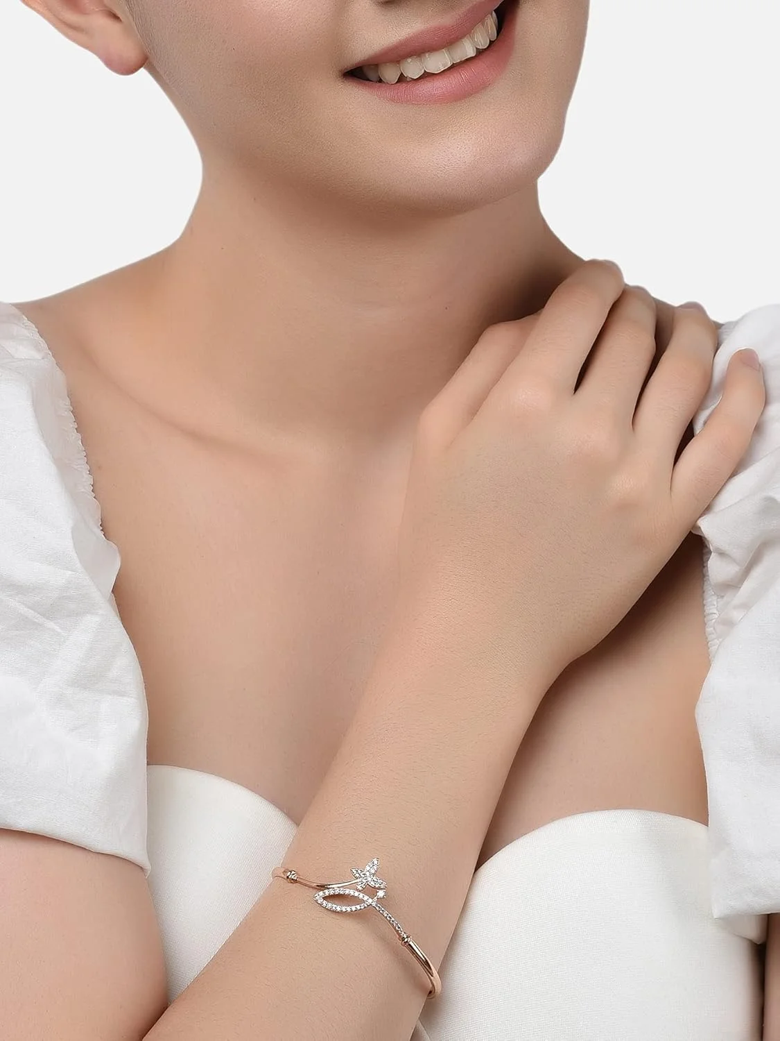 ZAVERI PEARLS ست دستبند النگویی برنجی نگین دار رزگلد زنانه (دو عددی) - ZPFK11103 ZAVERI PEARLS ست دستبند النگویی برنجی نگین دار رزگلد زنانه (دو عددی) - ZPFK11103