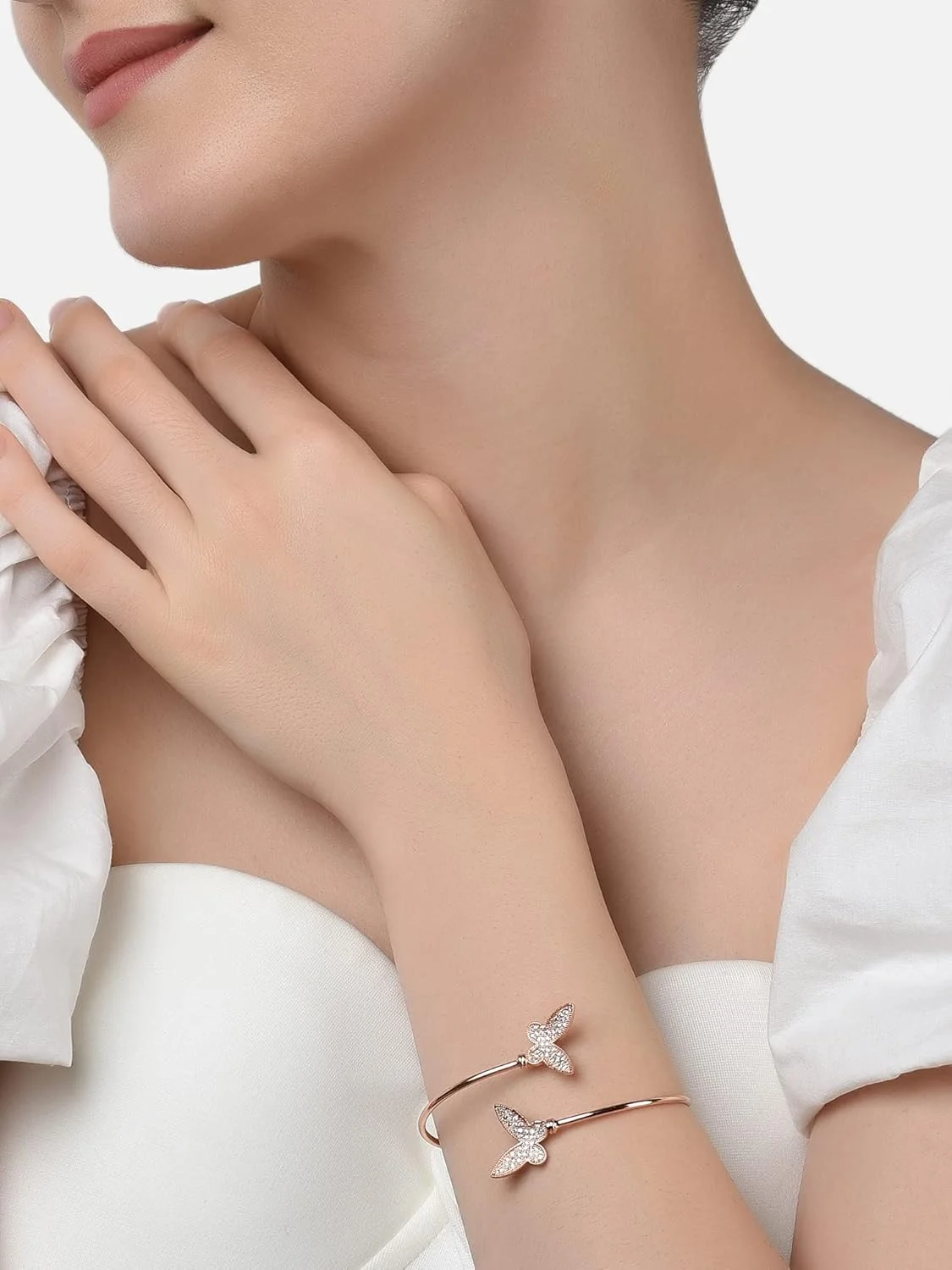 زیوری پرلز، ست ۲ عددی دستبند النگویی نگیندار رزگلد زنانه - مدل ZPFK11111 زیوری پرلز، ست ۲ عددی دستبند النگویی نگیندار رزگلد زنانه - مدل ZPFK11111