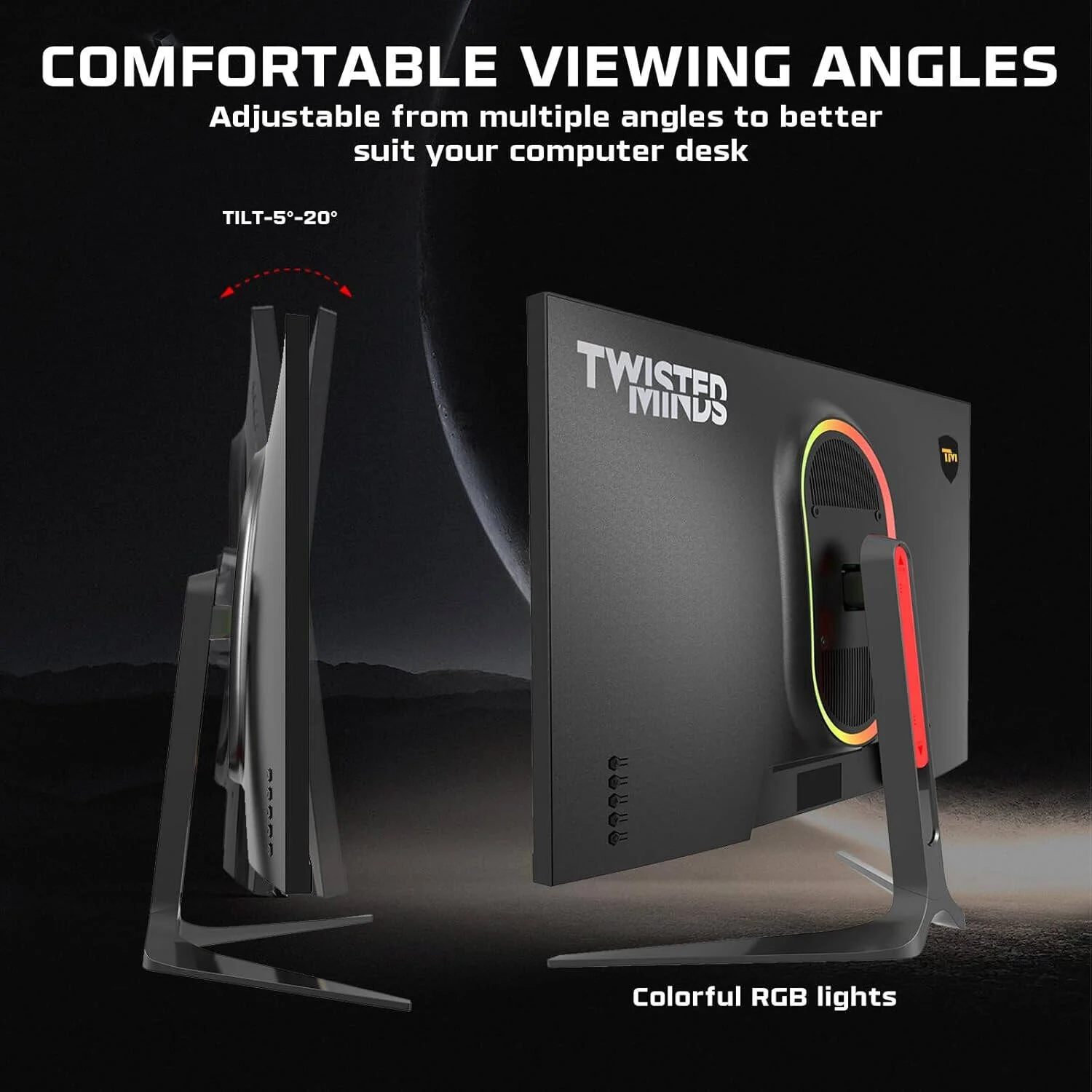 مانیتور گیمینگ Twisted Minds TM27QHD180IPS سری Blaze، نمایشگر 27 اینچی QHD IPS، نرخ نوسازی 180 هرتز، زمان پاسخگویی 0.5 میلیثانیه، HDR Ready، 16.7 میلیون رنگ، مشکی | TM27QHD180IPS مانیتور گیمینگ Twisted Minds TM27QHD180IPS سری Blaze، نمایشگر 27 اینچی QHD IPS، نرخ نوسازی 180 هرتز، زمان پاسخگویی 0.5 میلیثانیه، HDR Ready، 16.7 میلیون رنگ، مشکی | TM27QHD180IPS