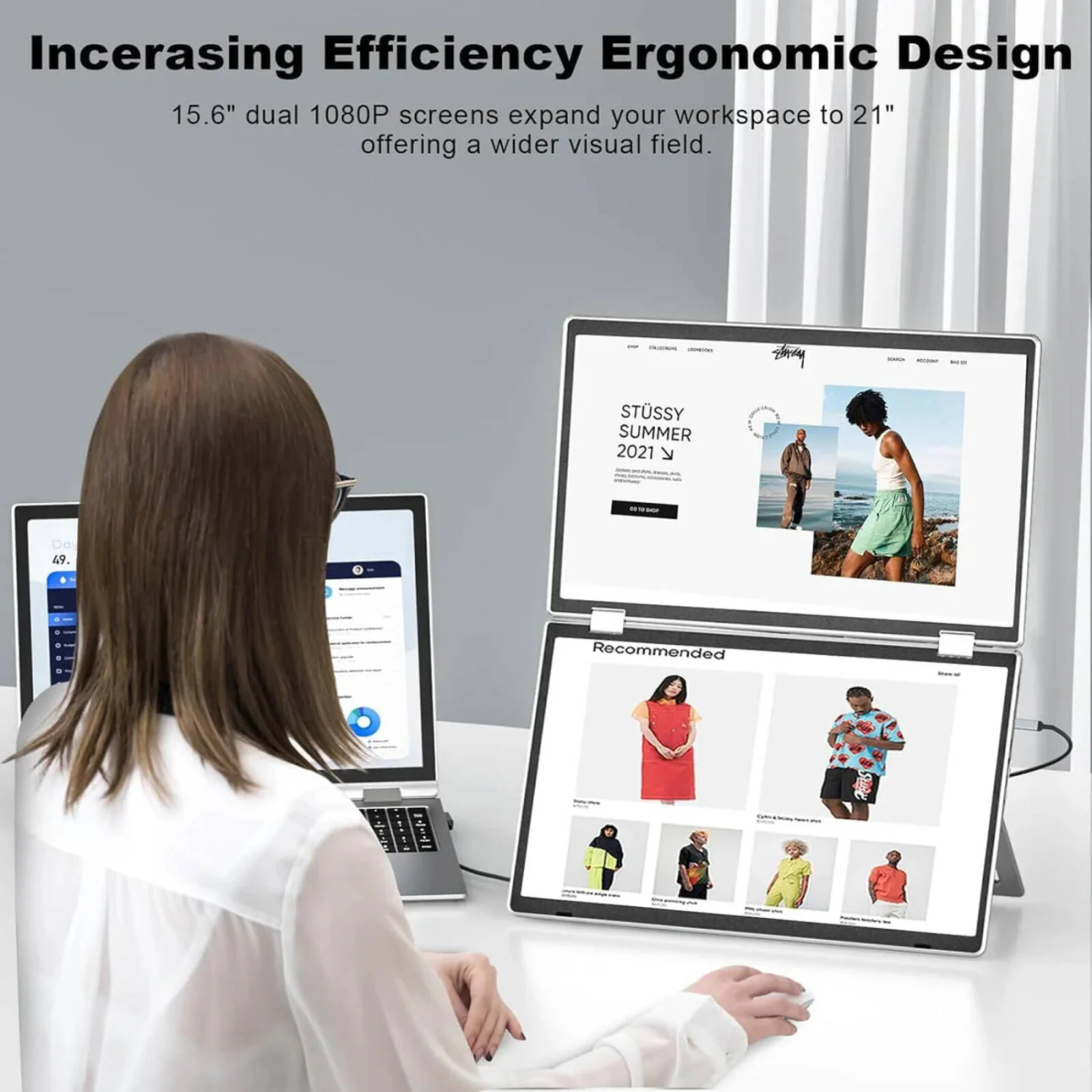 مانیتور تاشو قابل حمل V2com M2 برای لپ تاپ، صفحه نمایش 15.6 اینچی IPS FHD، حالت های دوگانه صفحه نمایش و سازگاری Plug-and-Play برای ویندوز، macOS، اندروید، PS5، Xbox | M2 مانیتور تاشو قابل حمل V2com M2 برای لپ تاپ، صفحه نمایش 15.6 اینچی IPS FHD، حالت های دوگانه صفحه نمایش و سازگاری Plug-and-Play برای ویندوز، macOS، اندروید، PS5، Xbox | M2