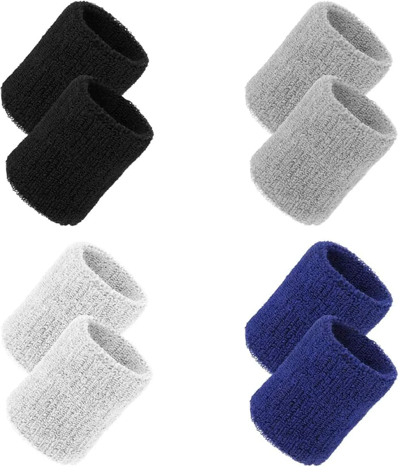 مجموعه 8 عددی مچ بند ورزشی، مچ بند عرق گیر الاستیک پنبه ای برای فوتبال، بسکتبال، تنیس، تمام ورزش ها و ژیمناستیک مجموعه 8 عددی مچ بند ورزشی، مچ بند عرق گیر الاستیک پنبه ای برای فوتبال، بسکتبال، تنیس، تمام ورزش ها و ژیمناستیک