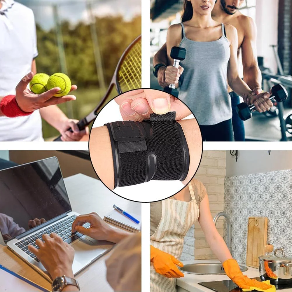 مچ بند نالاکال، 2 عدد مچ بند فوق العاده نازک برای حمایت از مچ دست، مناسب برای تاندونیت، آرتروز، رگ به رگ شدن و تسکین درد، مچ بند تنفسی برای تناسب اندام، ورزش، تنیس و وزنه برداری