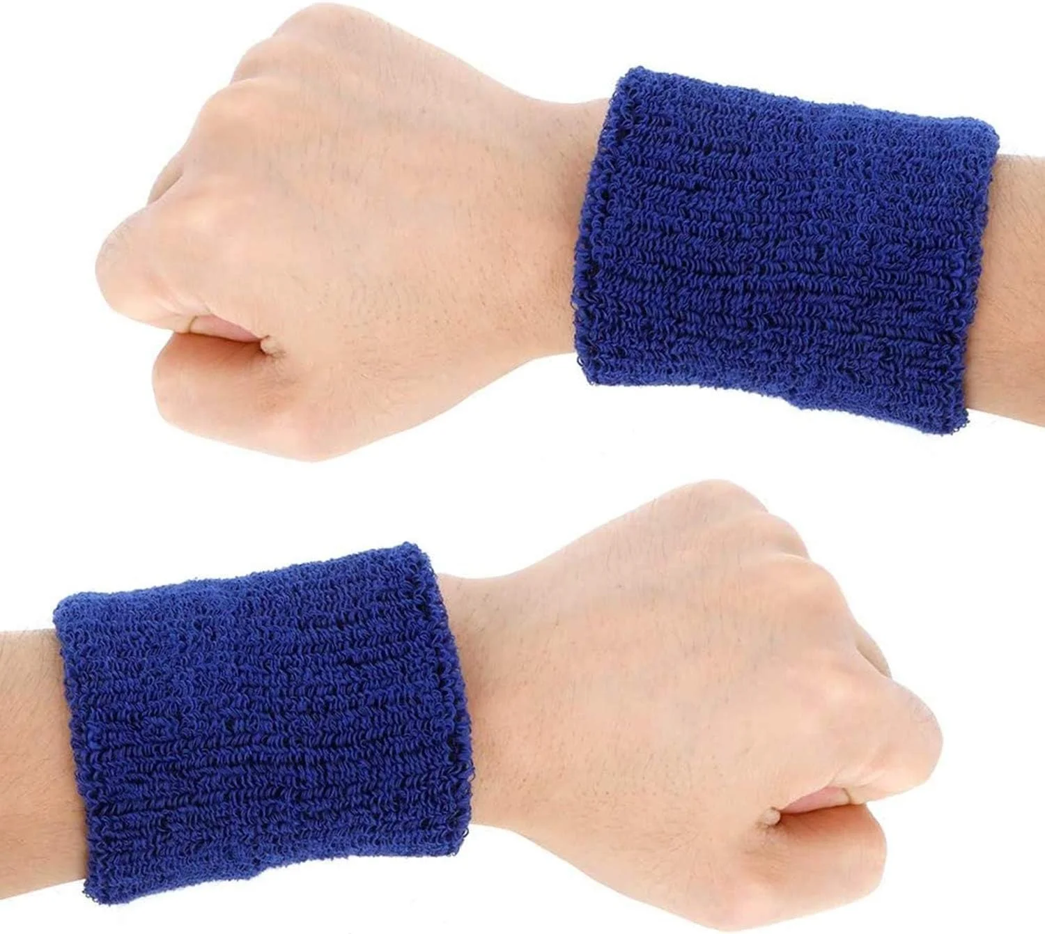 مجموعه 8 عددی مچ بند ورزشی، مچ بند عرق گیر الاستیک پنبه ای برای فوتبال، بسکتبال، تنیس، تمام ورزش ها و ژیمناستیک