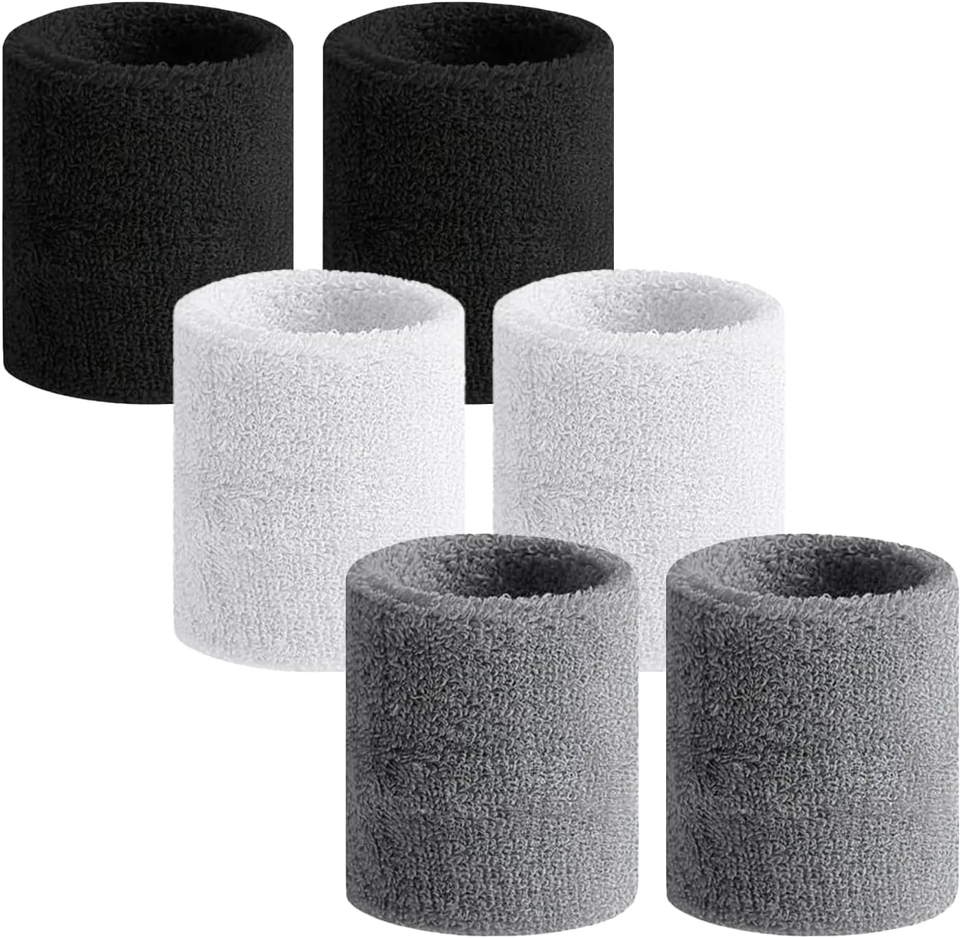 مچ بند عرق گیر جاذب برای ورزشکاران مرد و زن - 6 عدد مچ بند تنیس برای باشگاه و دویدن - مچ بند های رطوبت گیر برای ورزش مچ بند عرق گیر جاذب برای ورزشکاران مرد و زن - 6 عدد مچ بند تنیس برای باشگاه و دویدن - مچ بند های رطوبت گیر برای ورزش